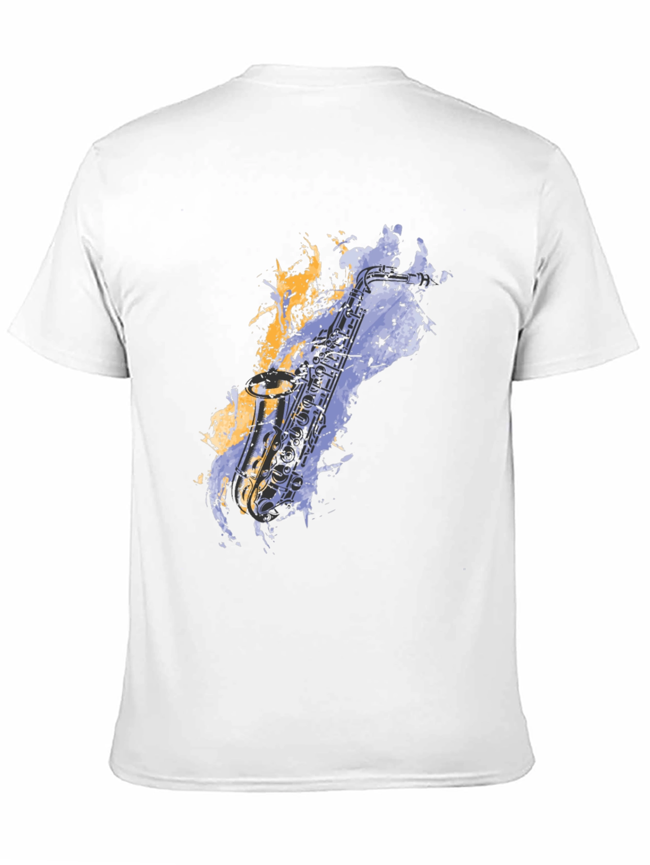 Black Saxophone Graphic T-Shirt - Cool Musician Tee view 11