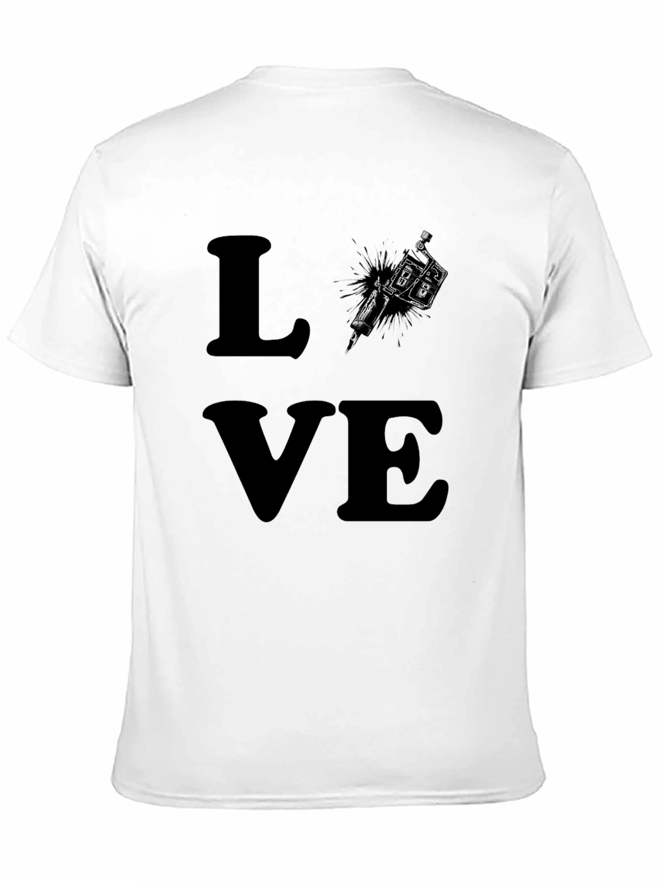 Black Tattoo LOVE Graphic Tee - Black Cotton T-Shirt view 11