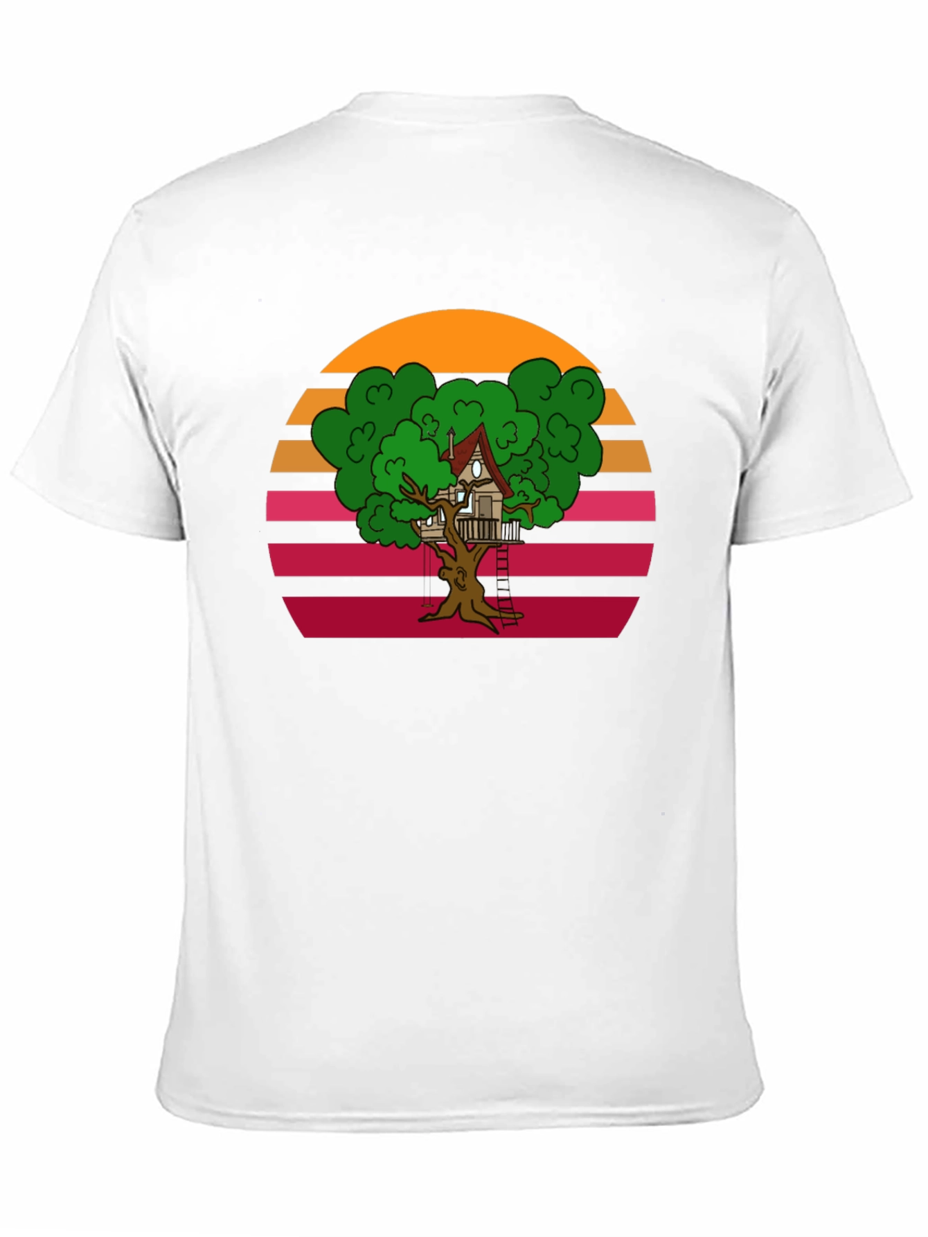 Black Retro Treehouse Graphic Tee view 11