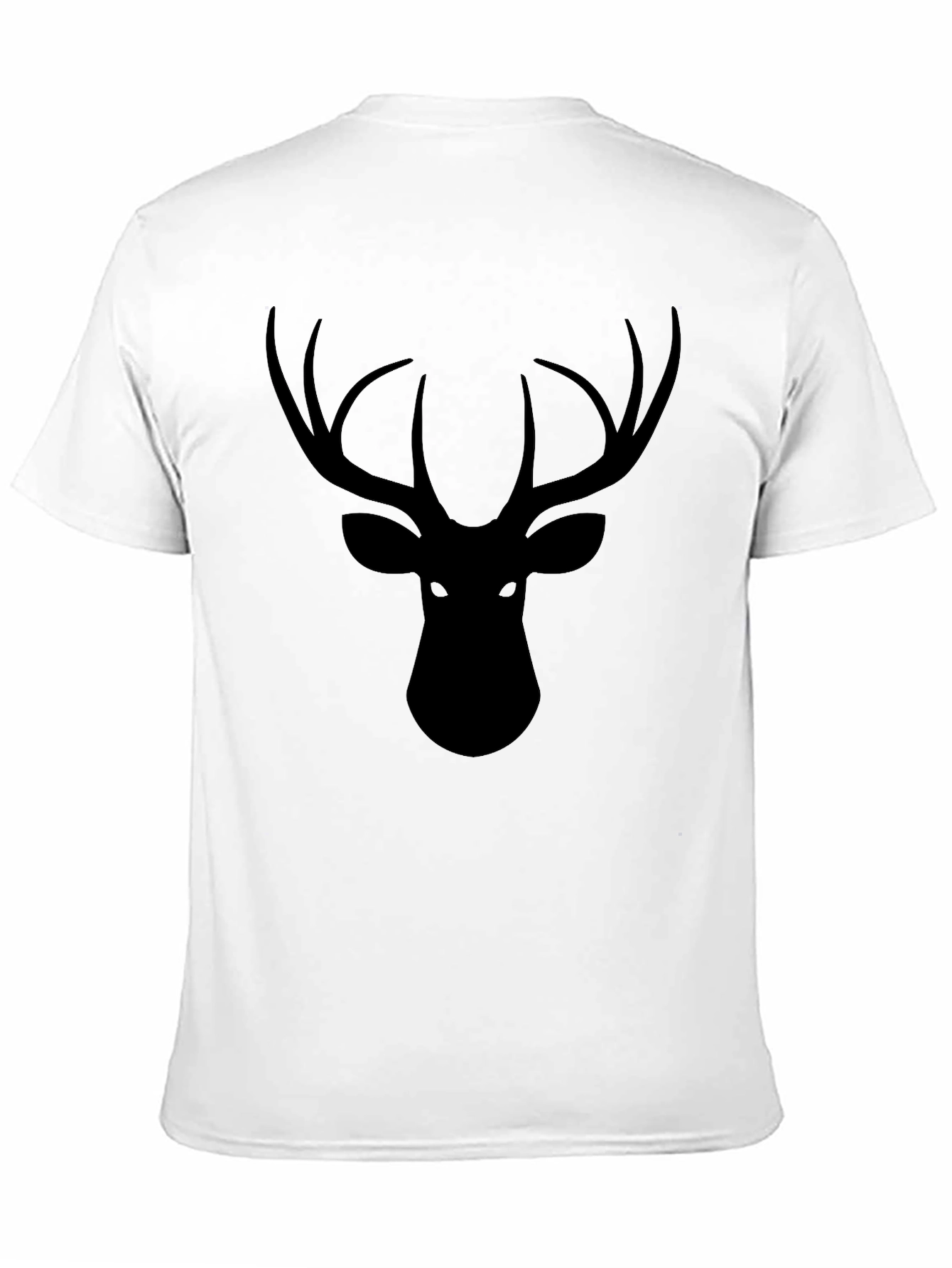 Black Men's Black Deer Graphic T-Shirt view 11