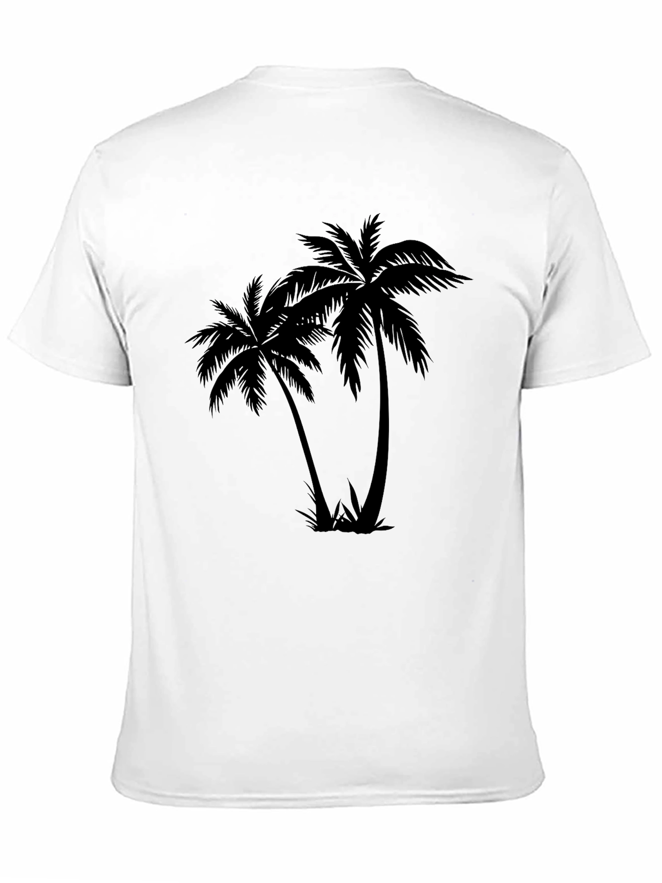 Black Black Palm Tree Graphic Tee - Tropical Style view 11