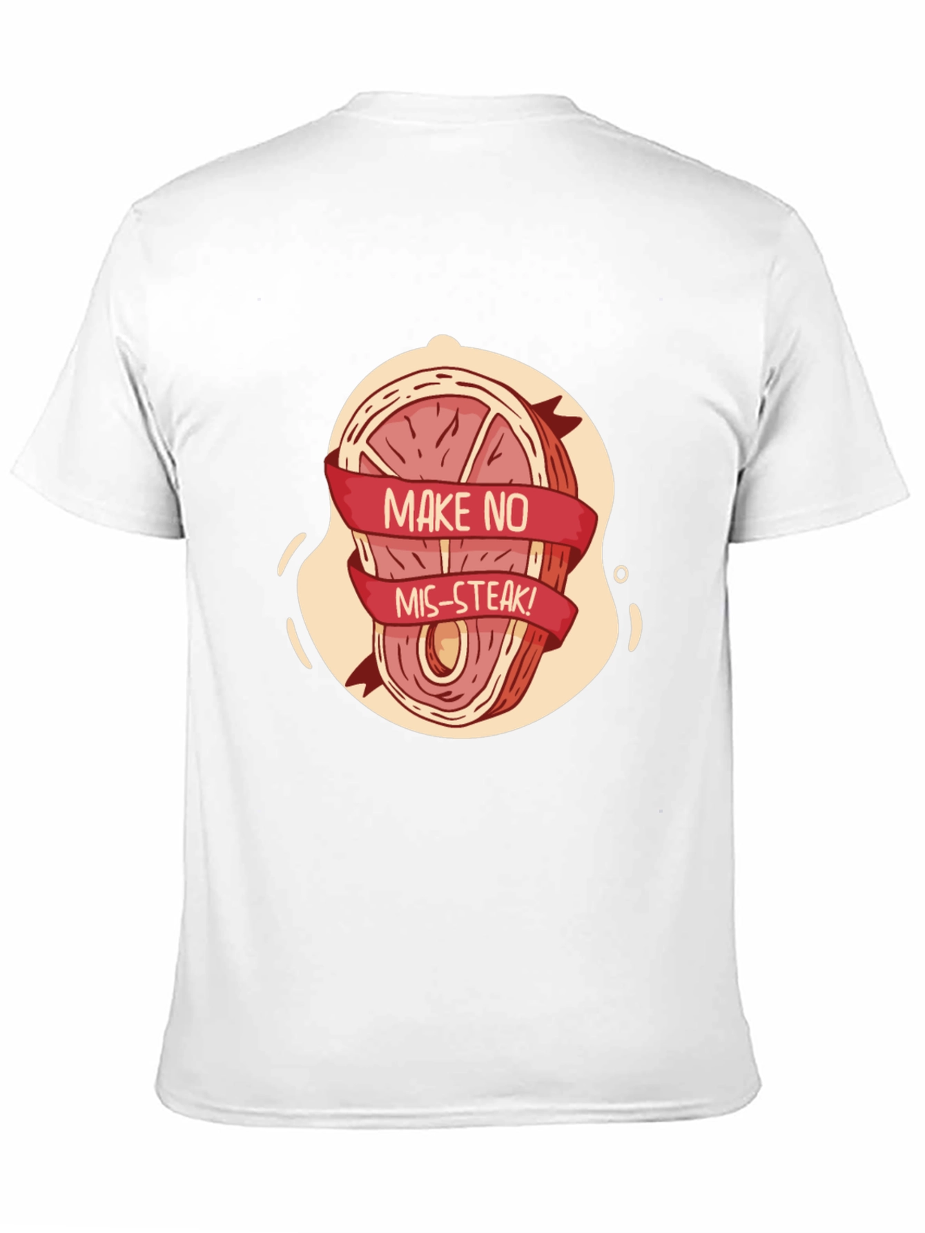 Black Humorous "Make No Mis-Steak" Graphic Tee view 11