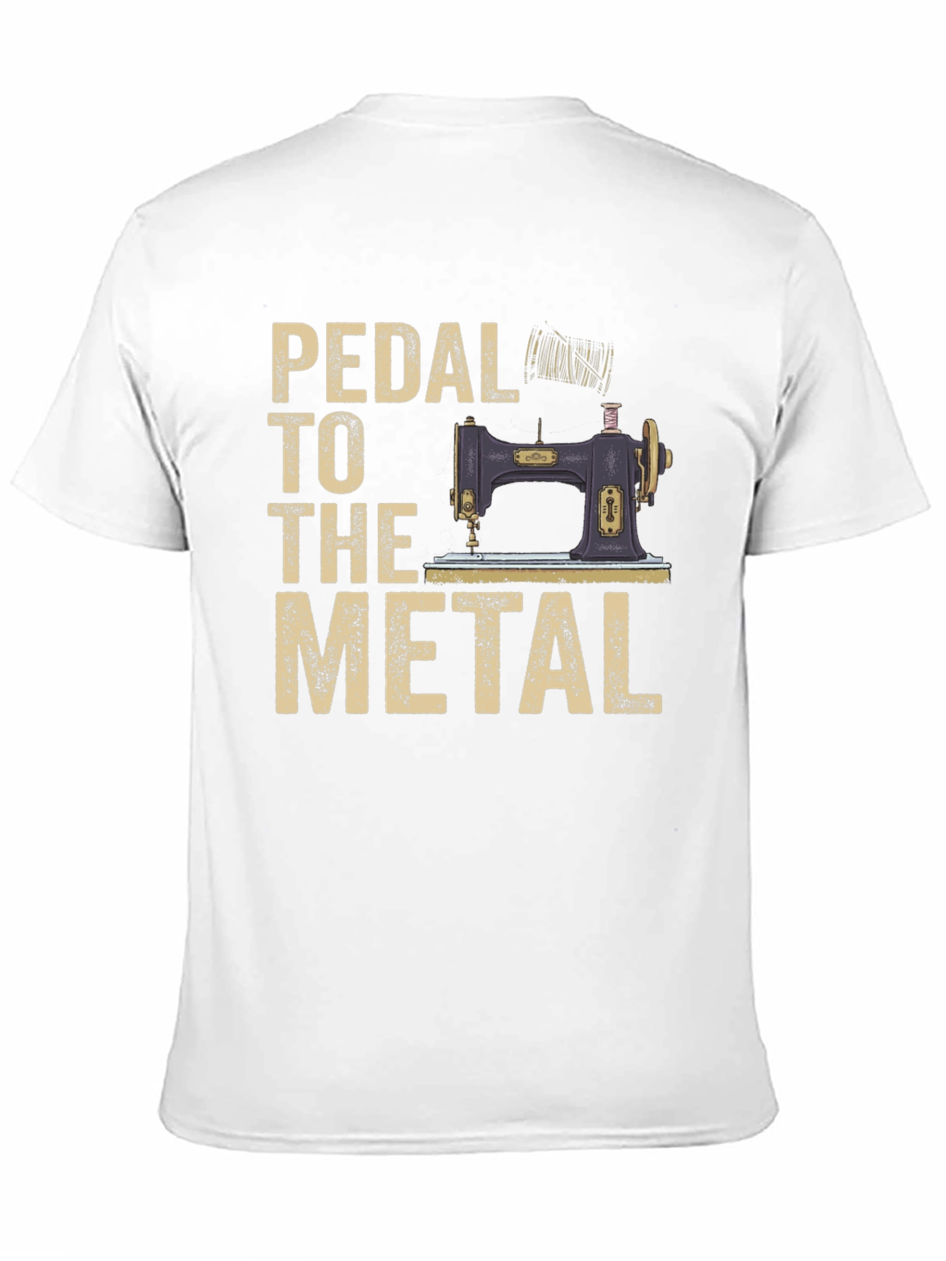 Black Pedal to the Metal Sewing Machine T-Shirt view 11