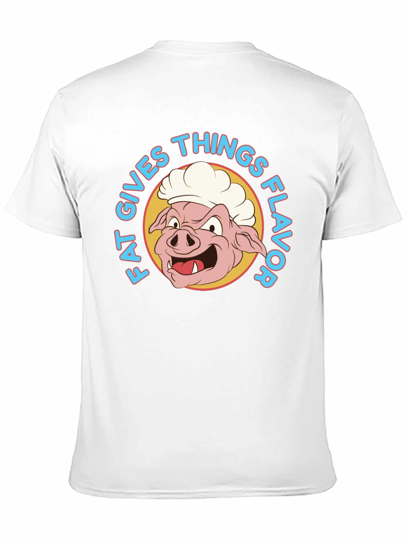 Black Funny Fat Gives Things Flavor Pig Chef T-Shirt view 11