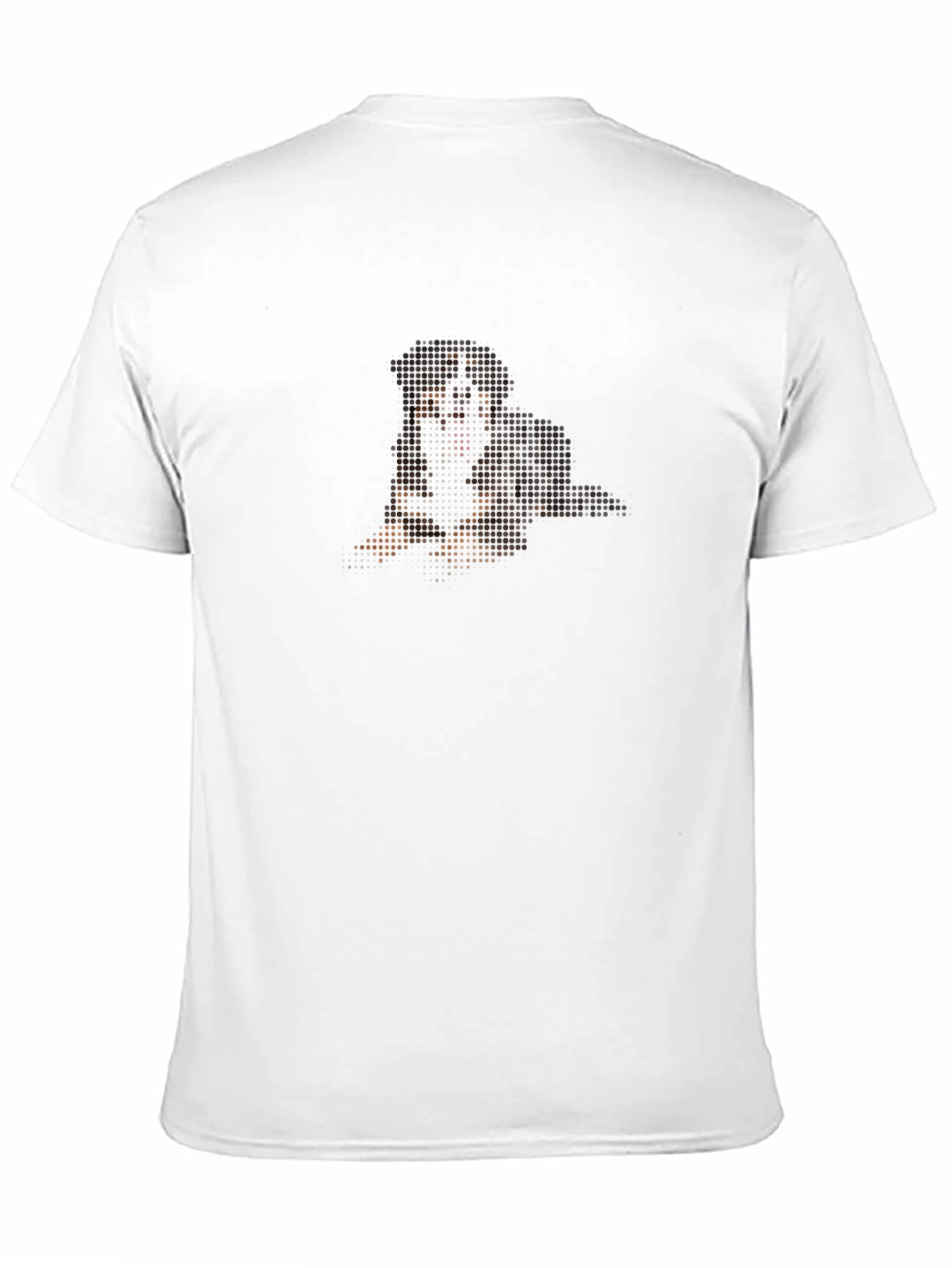 Black Pixelated Dog Graphic T-Shirt - Black view 11