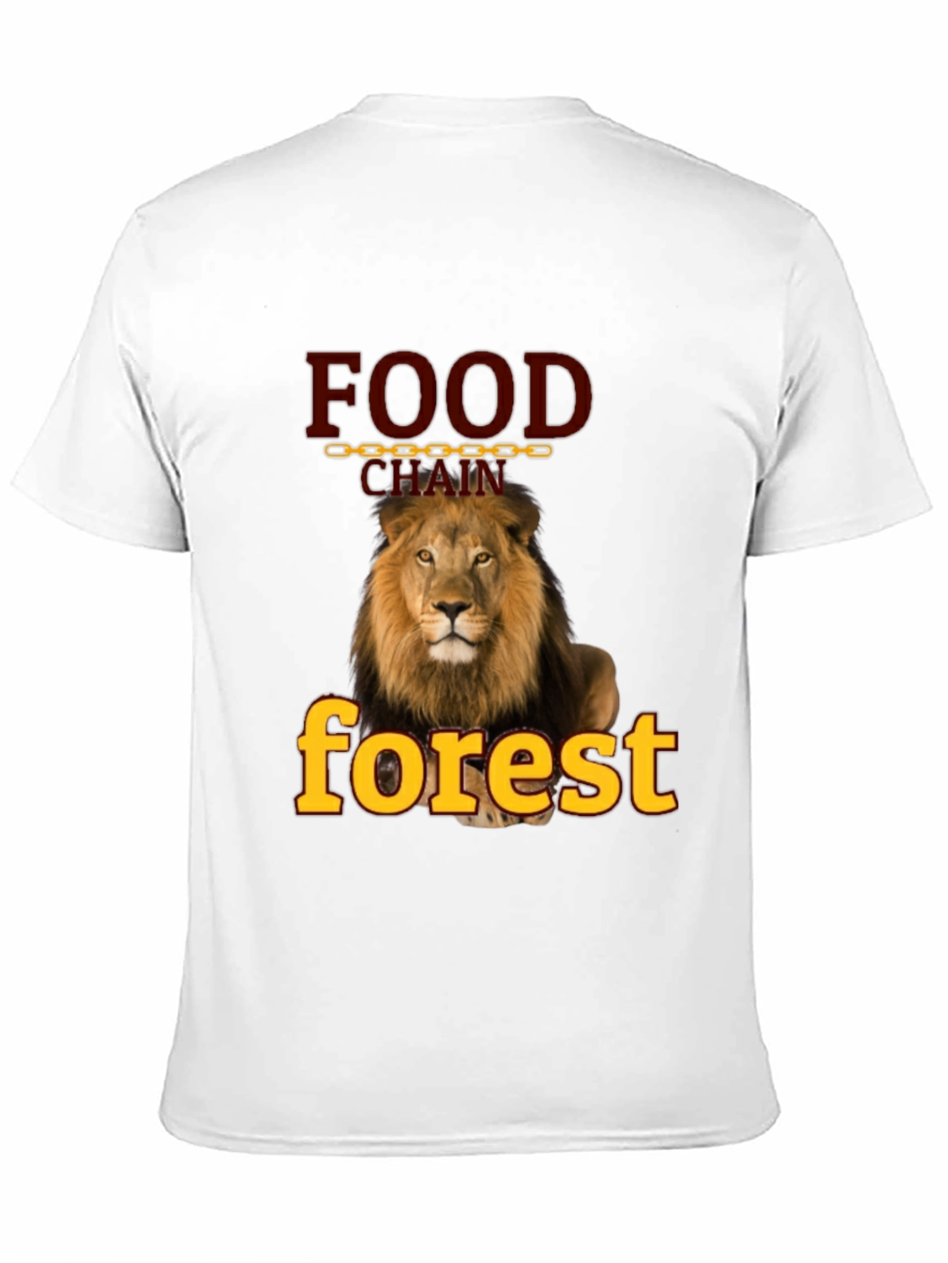 Black Food Chain Forest Lion Graphic T-Shirt view 11