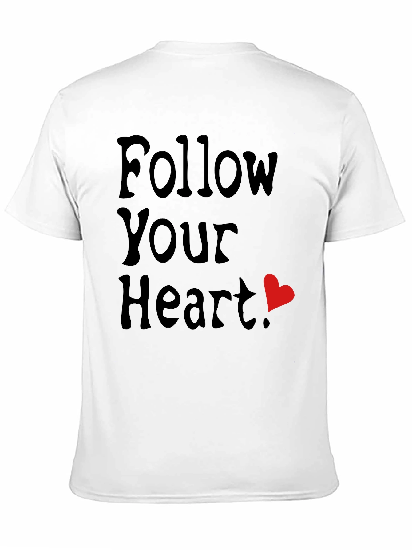 Black Follow Your Heart T-Shirt - Black Casual Tee view 11