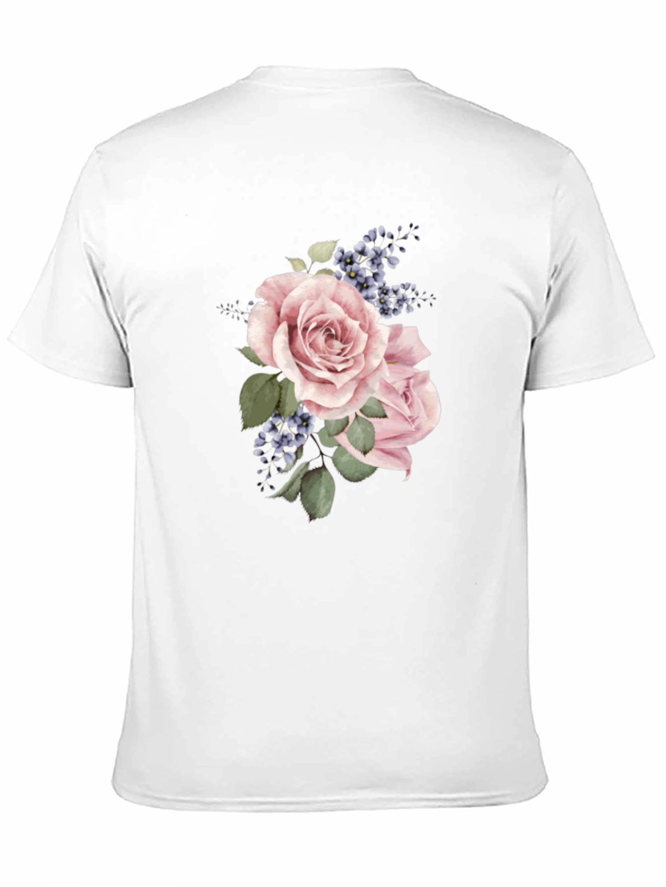 Black Floral Rose Graphic Black T-Shirt view 11