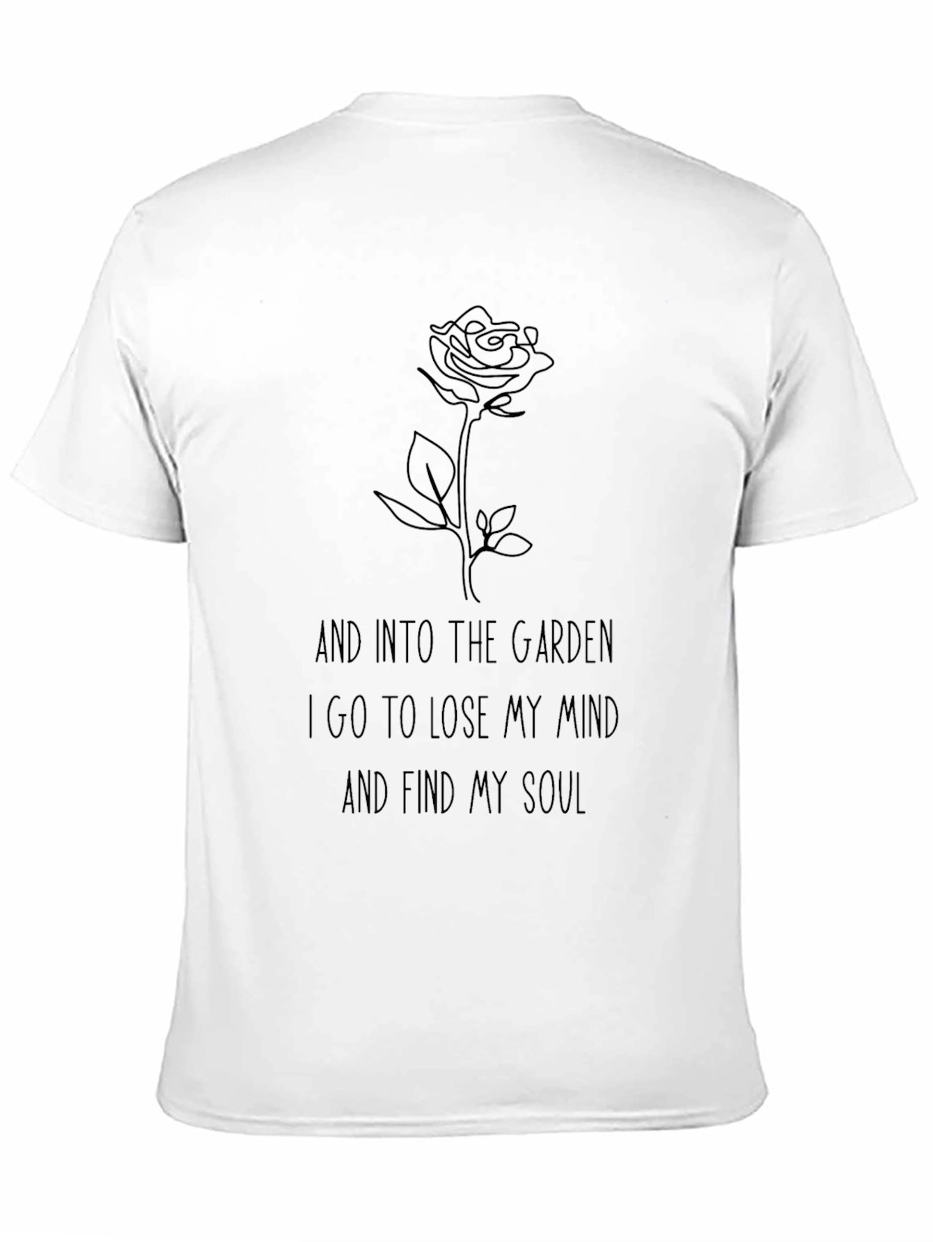 Black Garden Soul T-Shirt - Floral Mindful Tee view 11