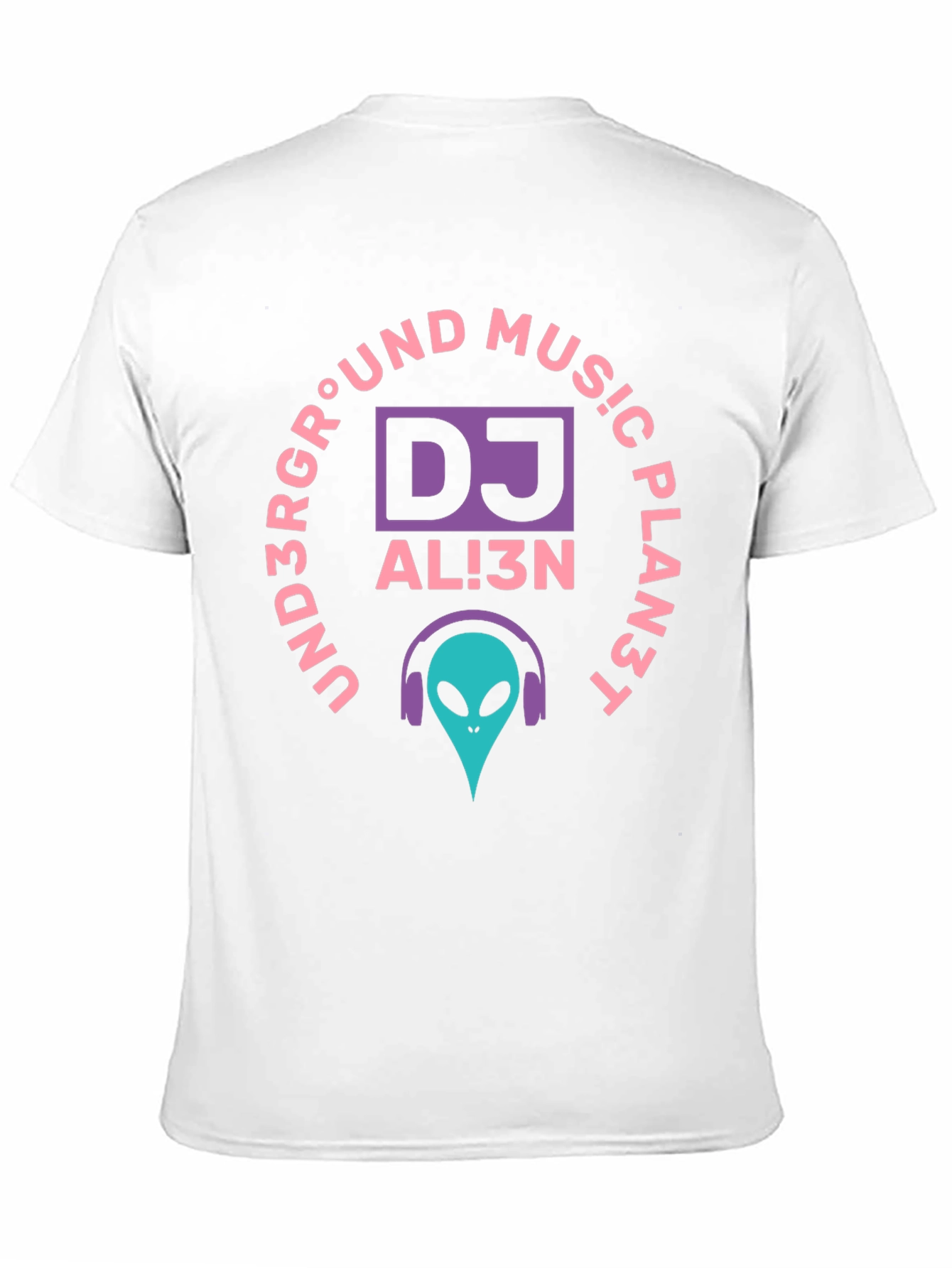 Black DJ Alien Music Graphic Tee - Underground Planet Design view 11