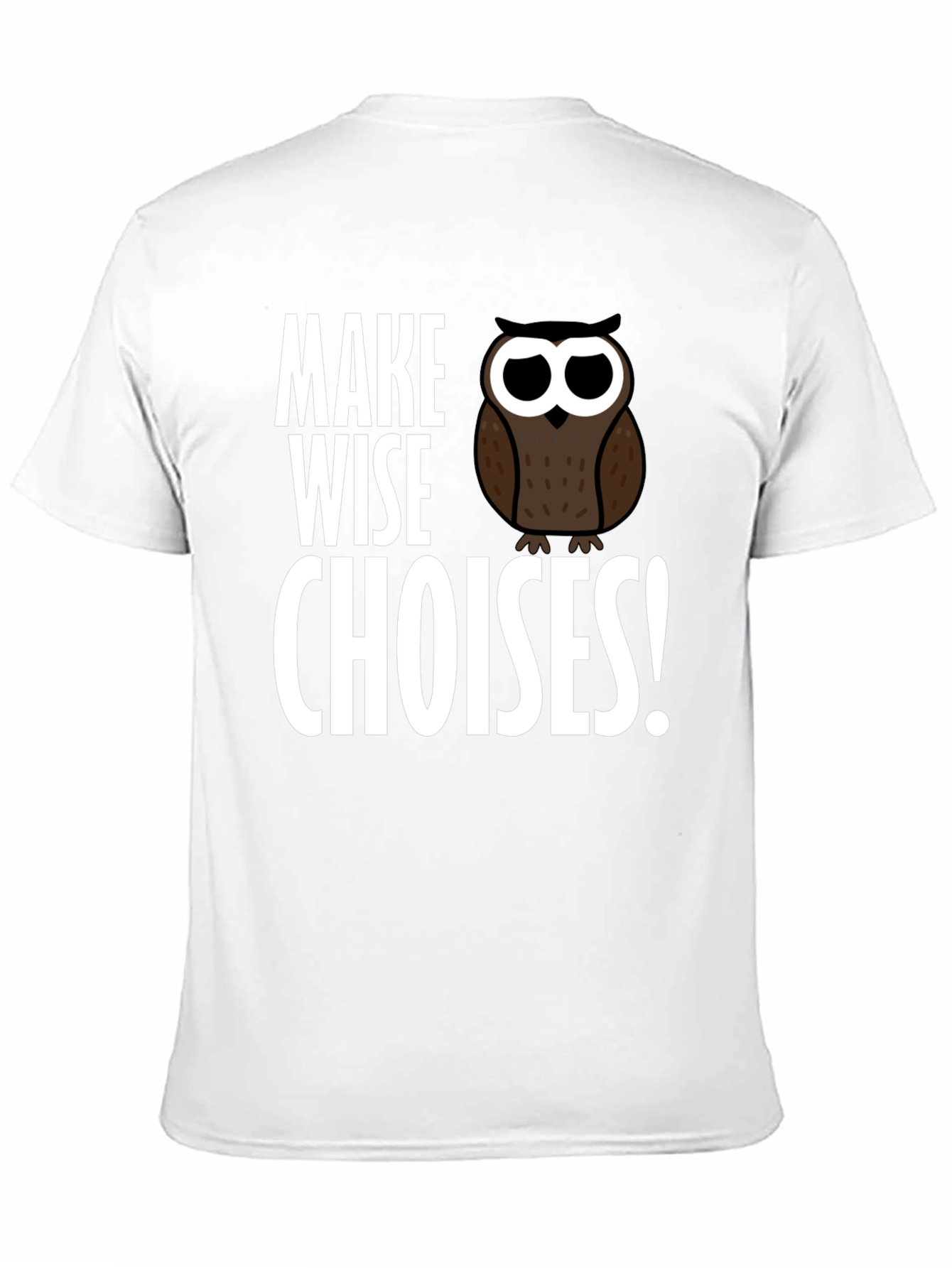 Black Make Wise Choices Owl T-Shirt - Black view 11