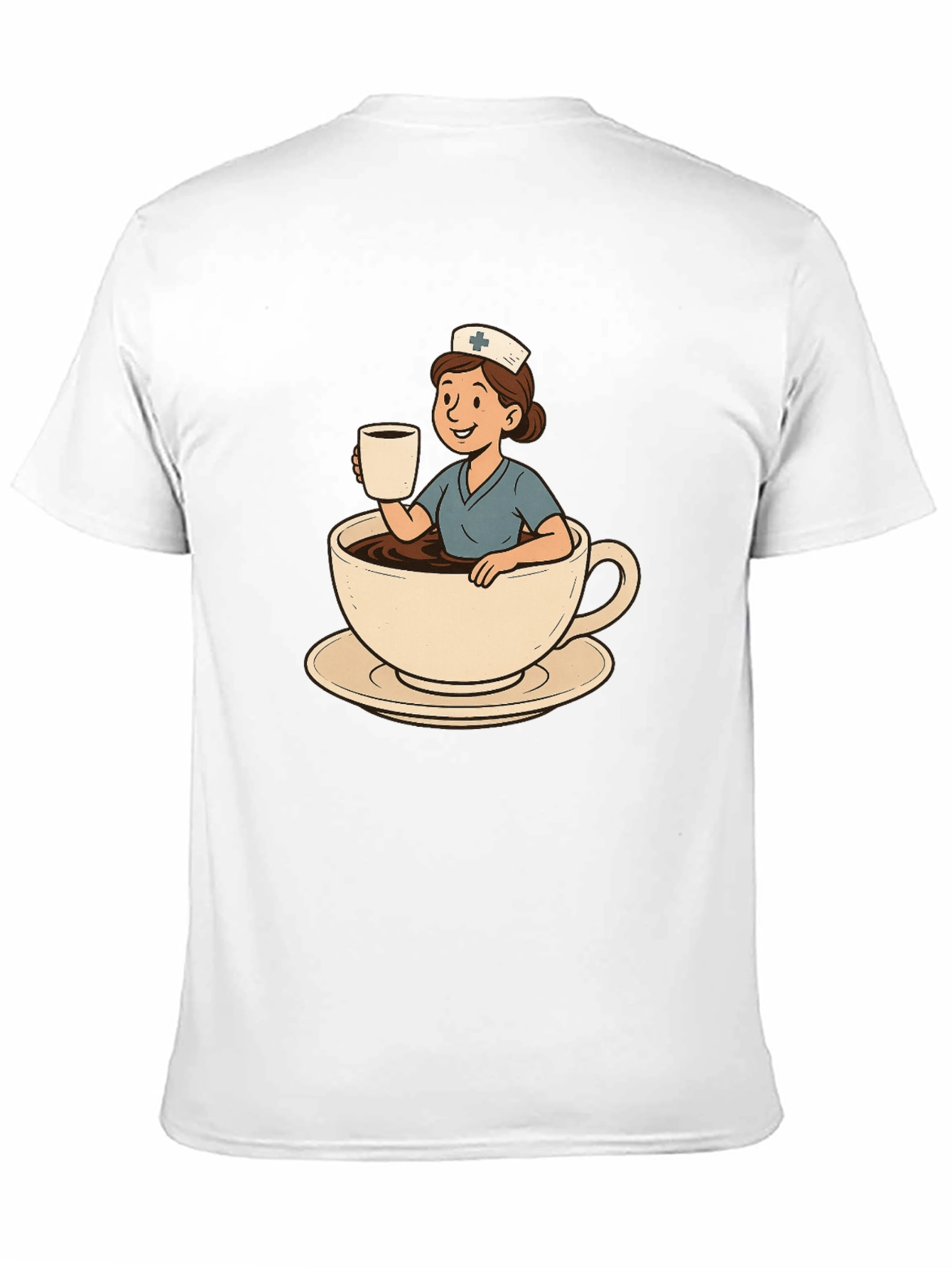 Black Nurse Coffee Cup Graphic Tee view 11