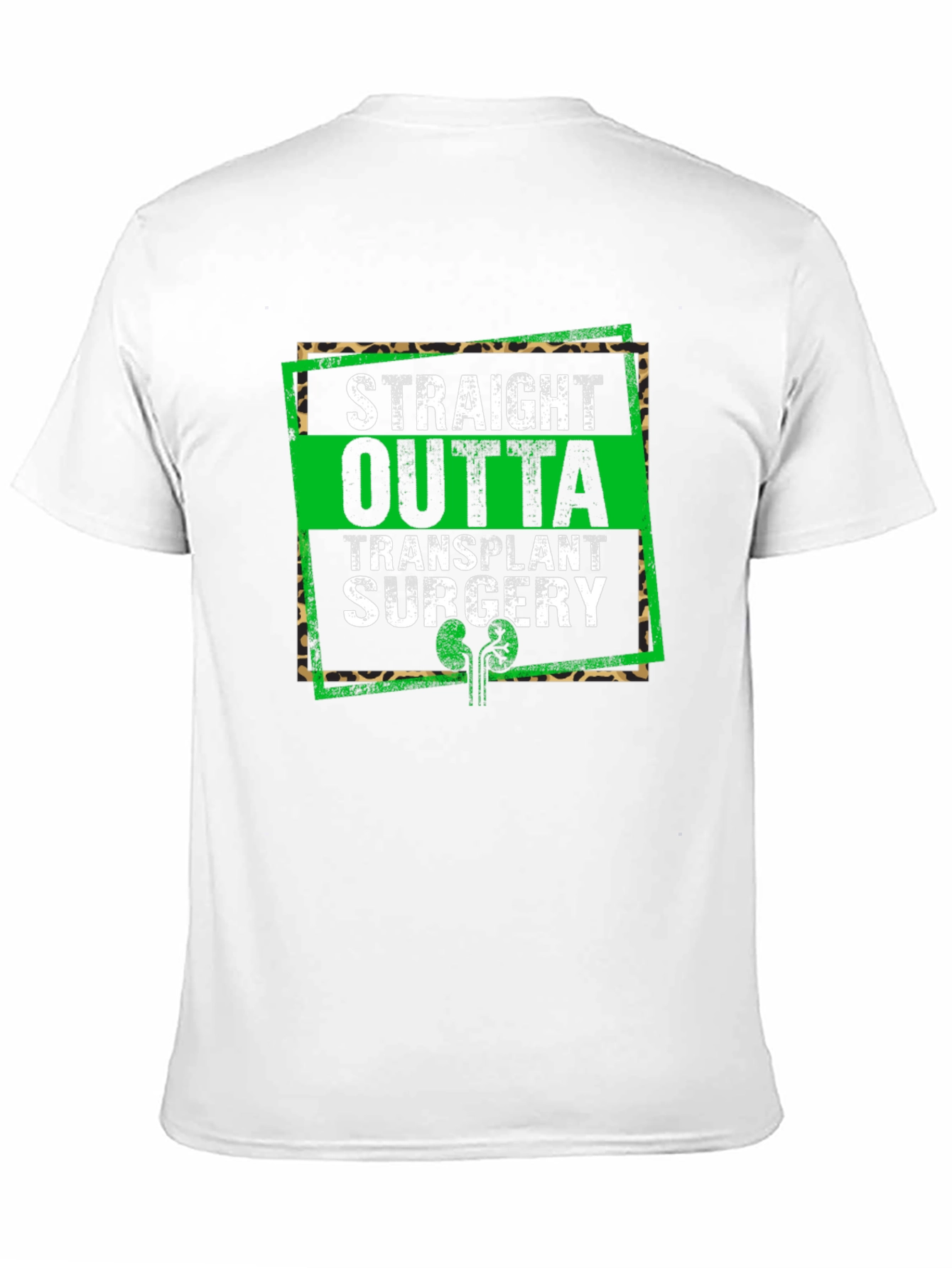 Black Straight Outta Transplant Surgery Graphic Tee view 11