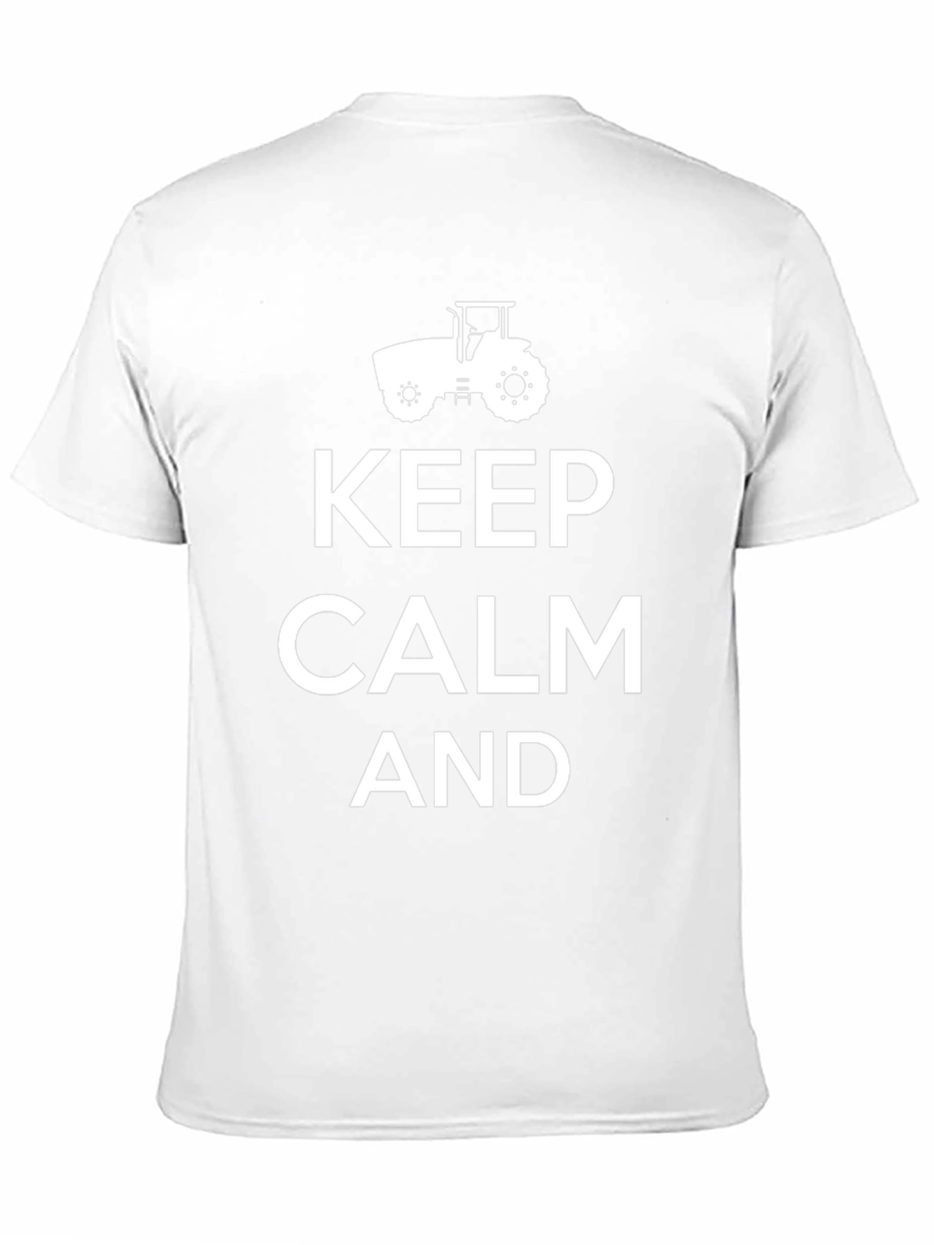 Black Keep Calm Tractor Black T-Shirt view 11