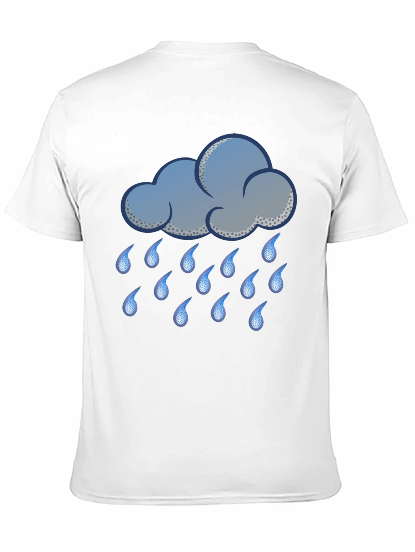 Black Rainy Day Cloud T-Shirt view 11