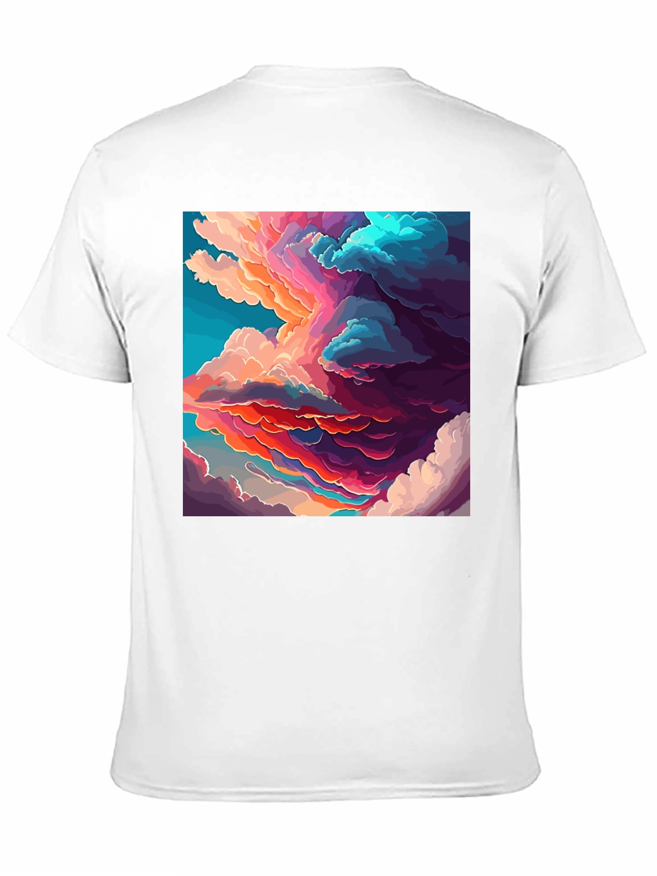 Black Cloudscape Graphic Black T-Shirt view 11