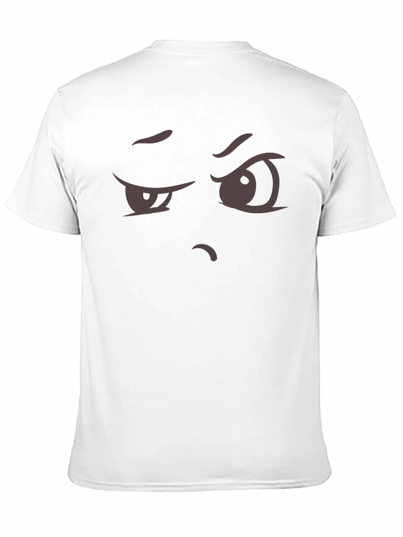 Black Skeptical Stare Graphic Tee - Funny Expression T-Shirt view 11