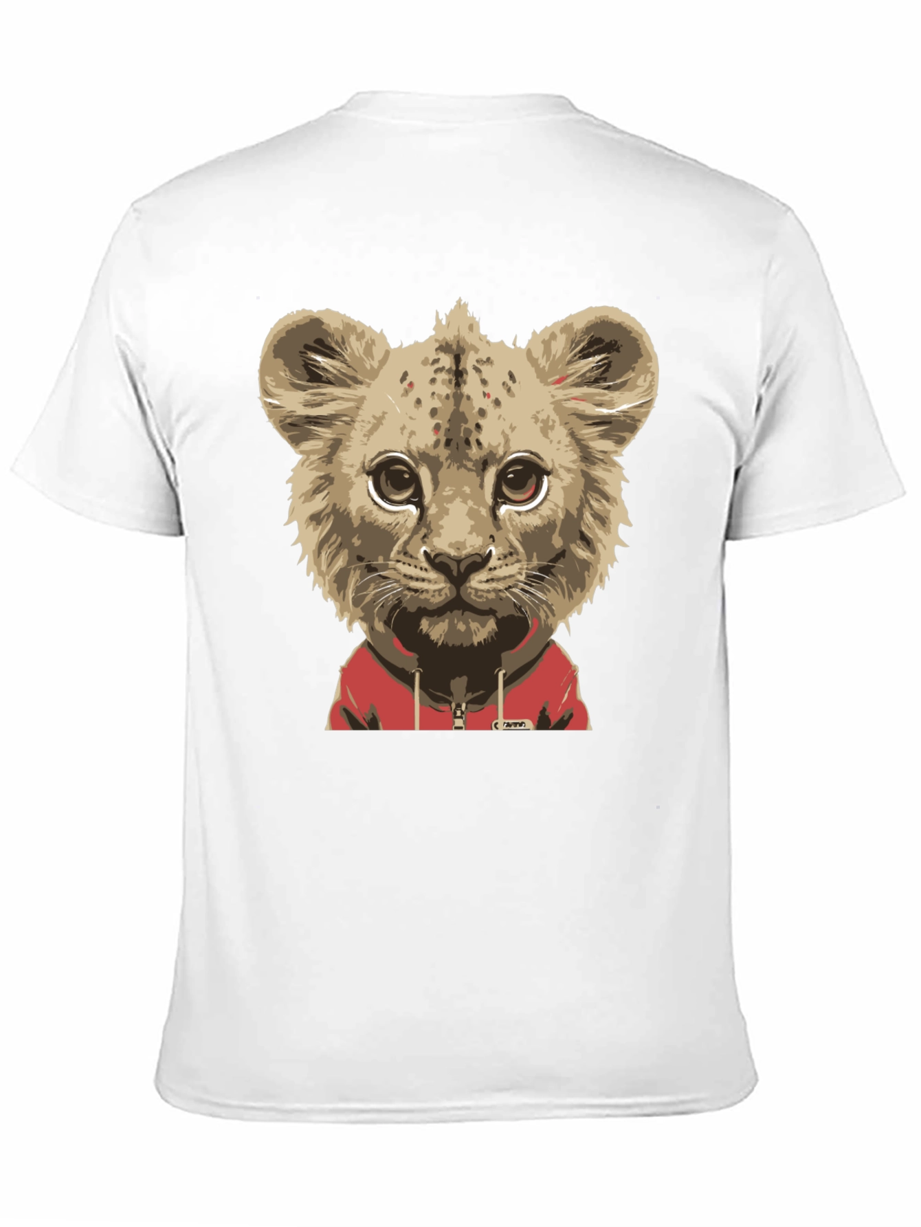 Black Lion Cub Hoodie T-Shirt - Cool Animal Tee view 11