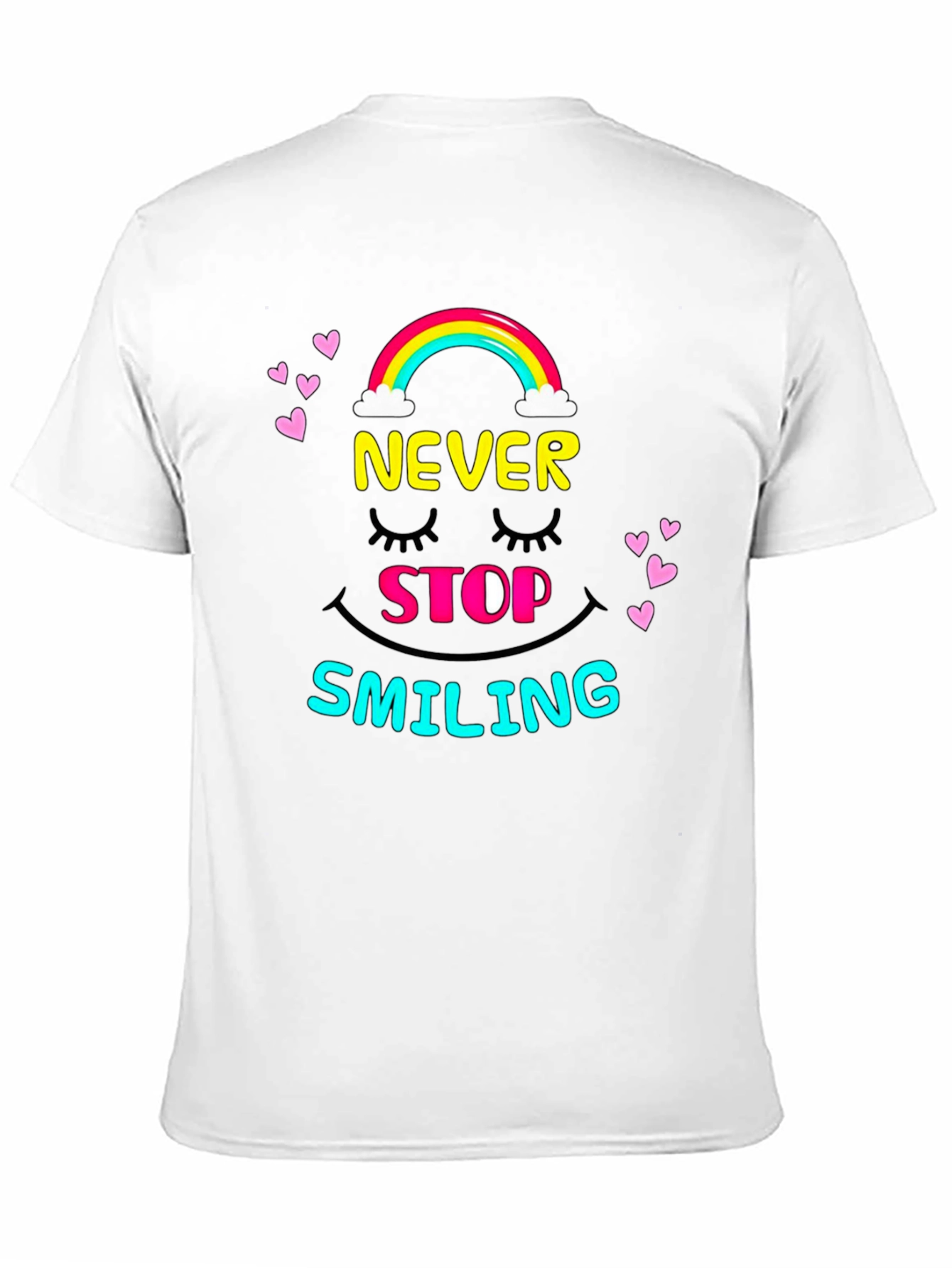 Black Never Stop Smiling Graphic Tee - Black view 11