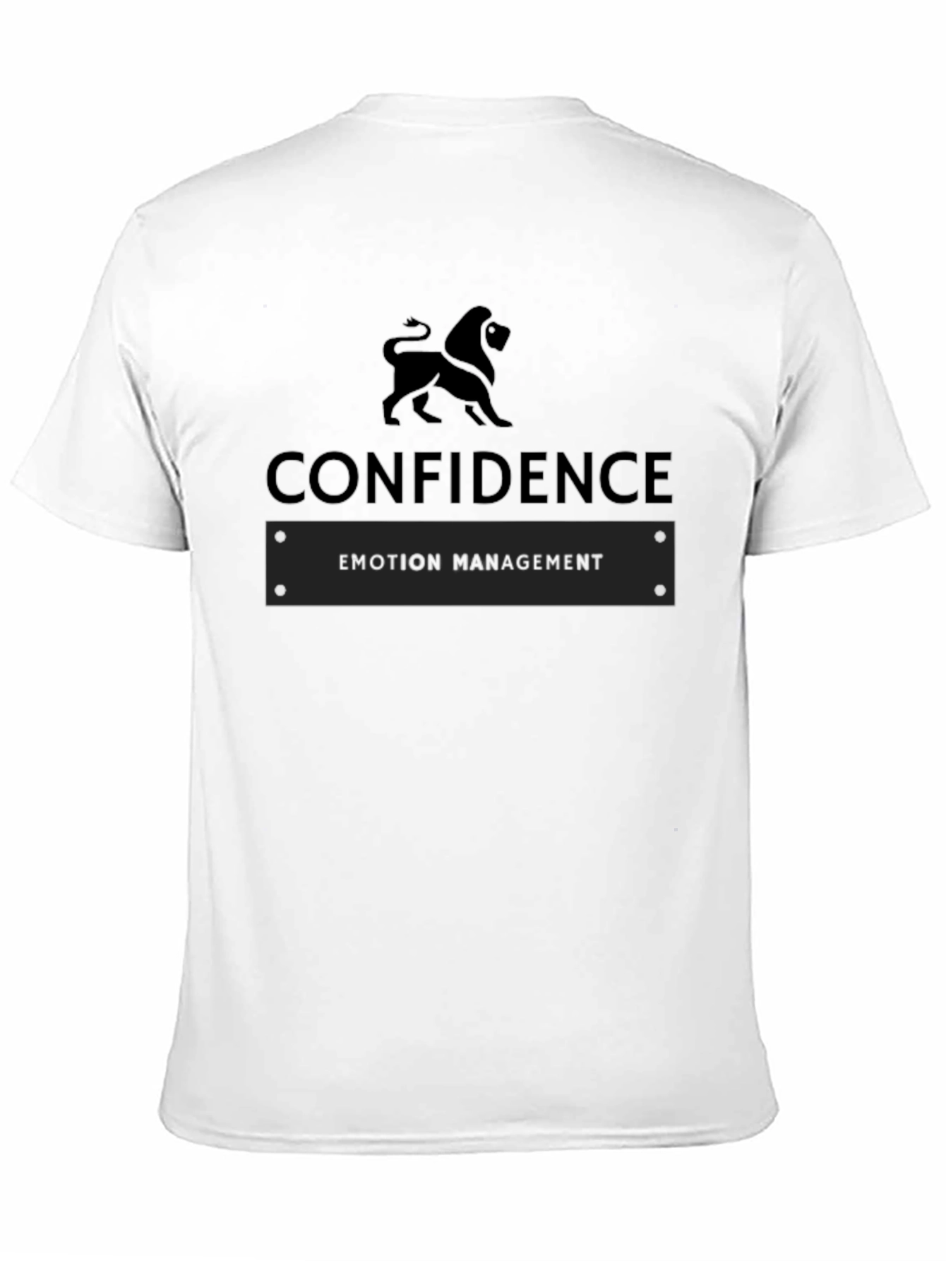 Black Confidence Lion Men's Black Graphic Tee view 11