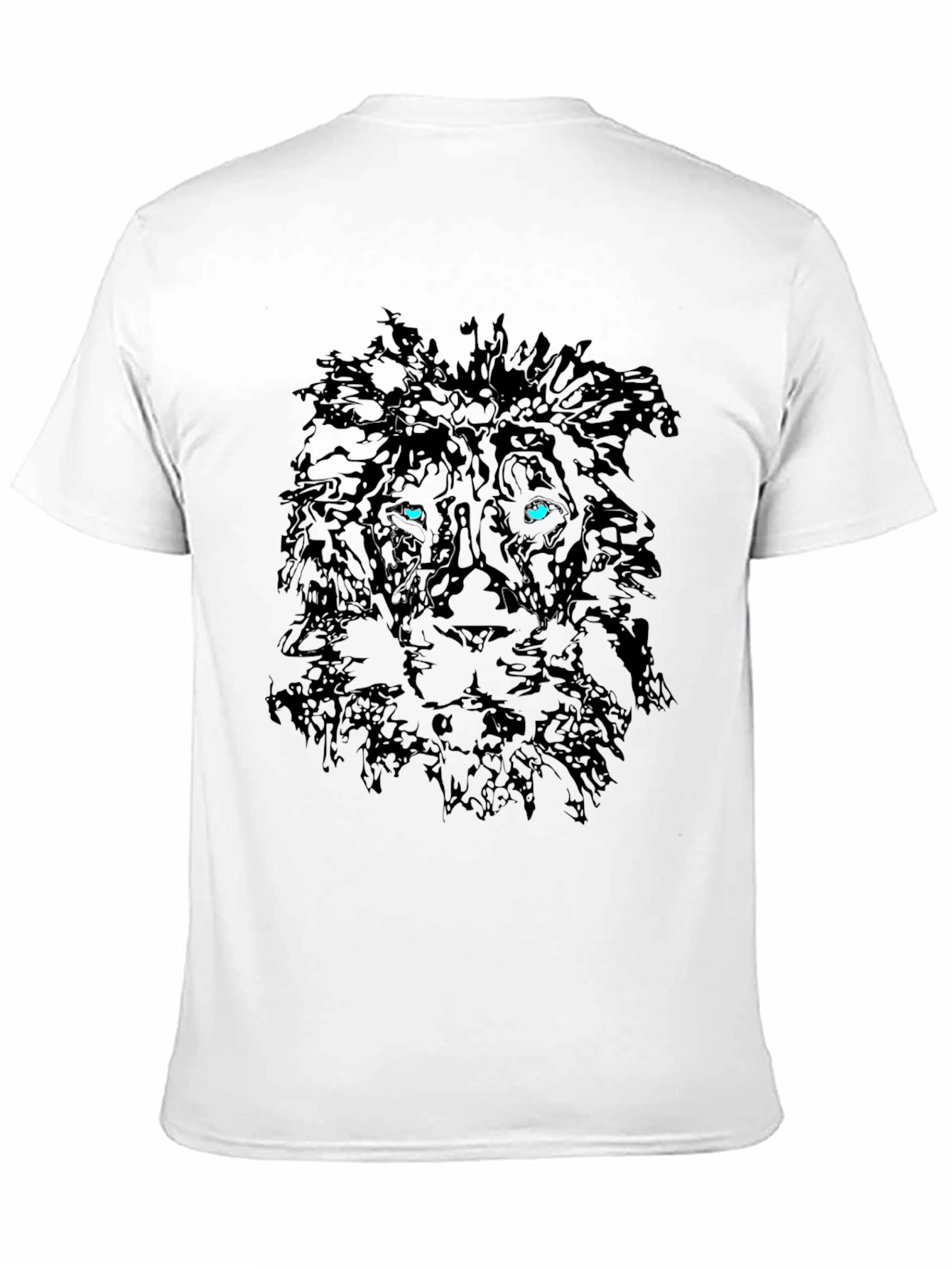 Black Lion Graphic Black T-Shirt - Men's Short Sleeve Crew Neck Tee view 11