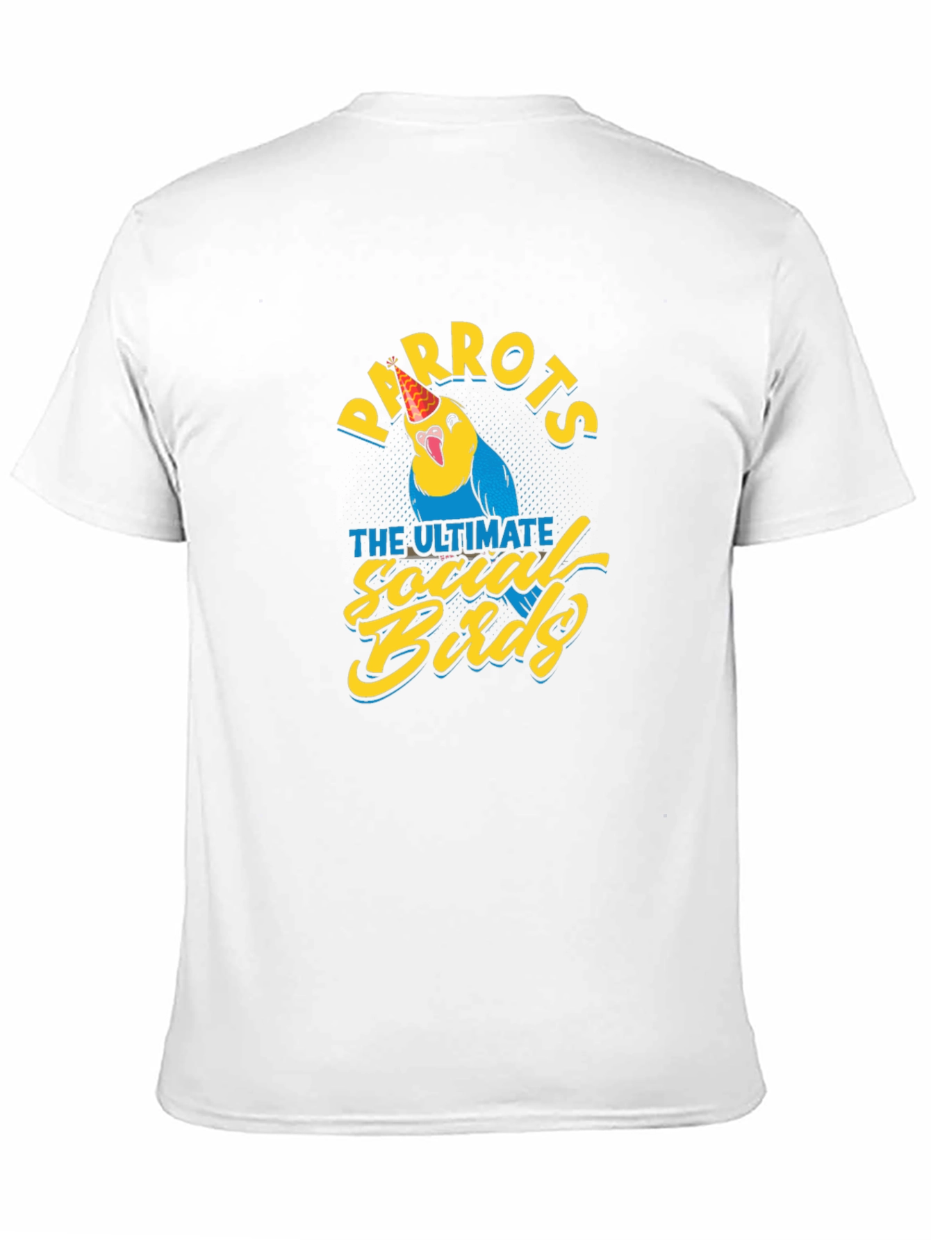 Black Parrots Social Birds Graphic Tee - Unisex Black T-Shirt view 11