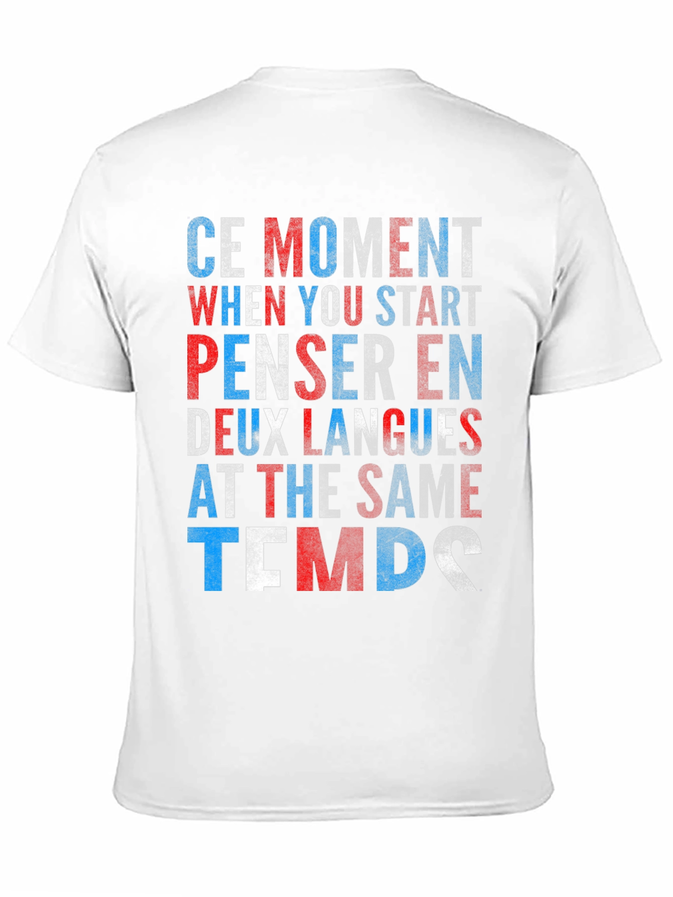 Black Think In Two Languages Graphic Tee view 11