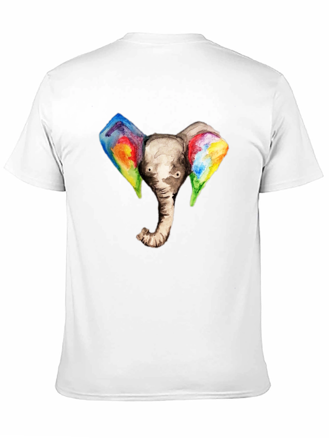 Black Elephant Rainbow Ears Graphic T-Shirt view 11