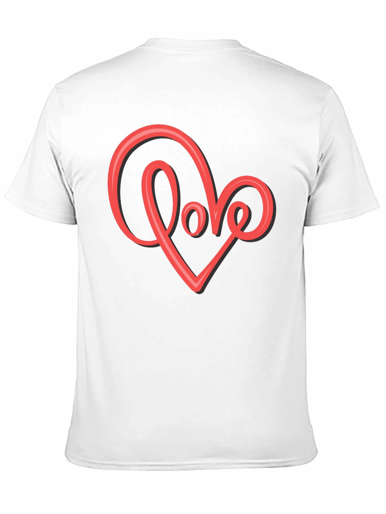 Black Love Heart Graphic T-Shirt - Stylish Black Tee view 11