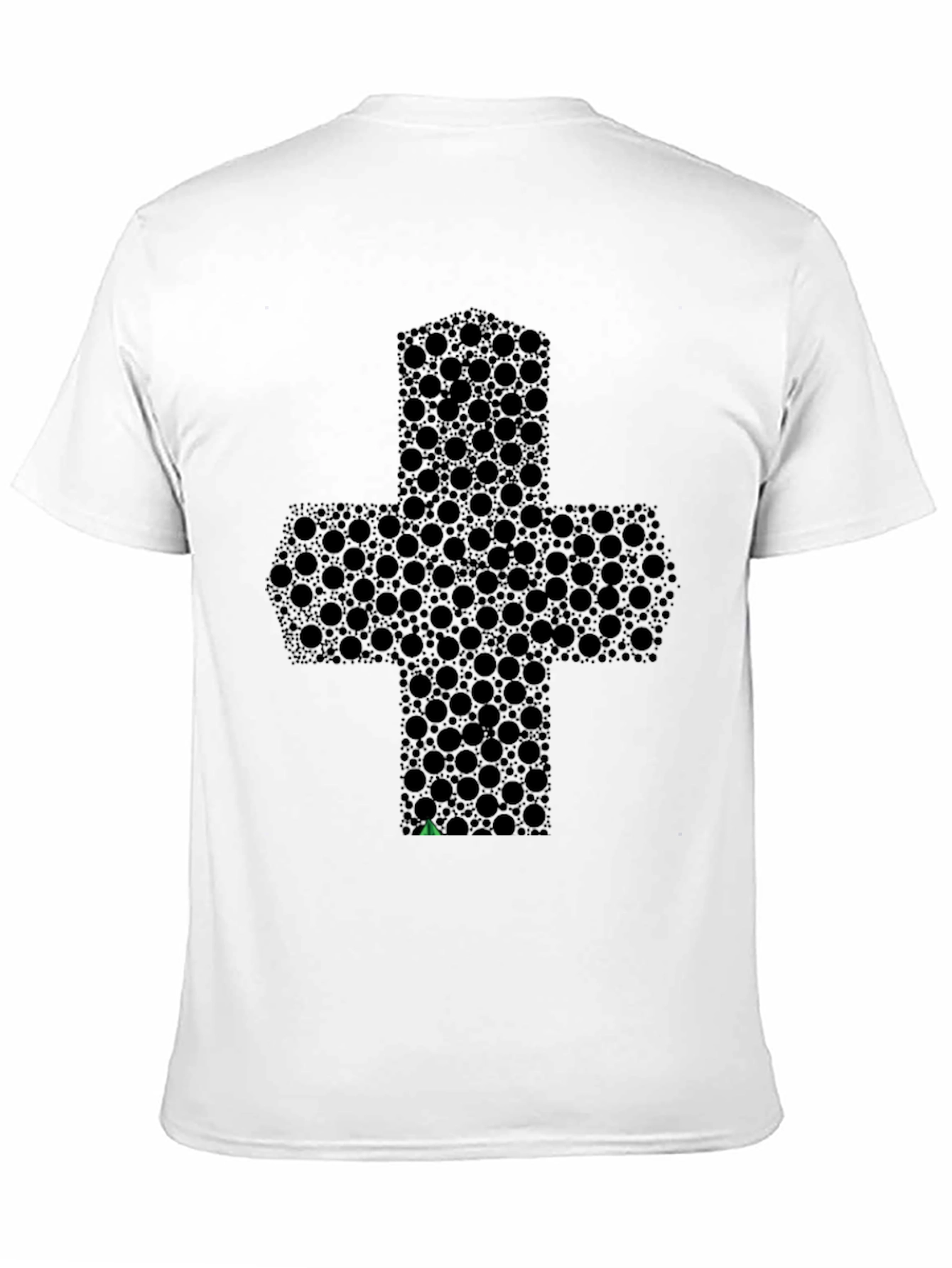 Abstract Bubbled Plus Sign Black T-Shirt - 11
