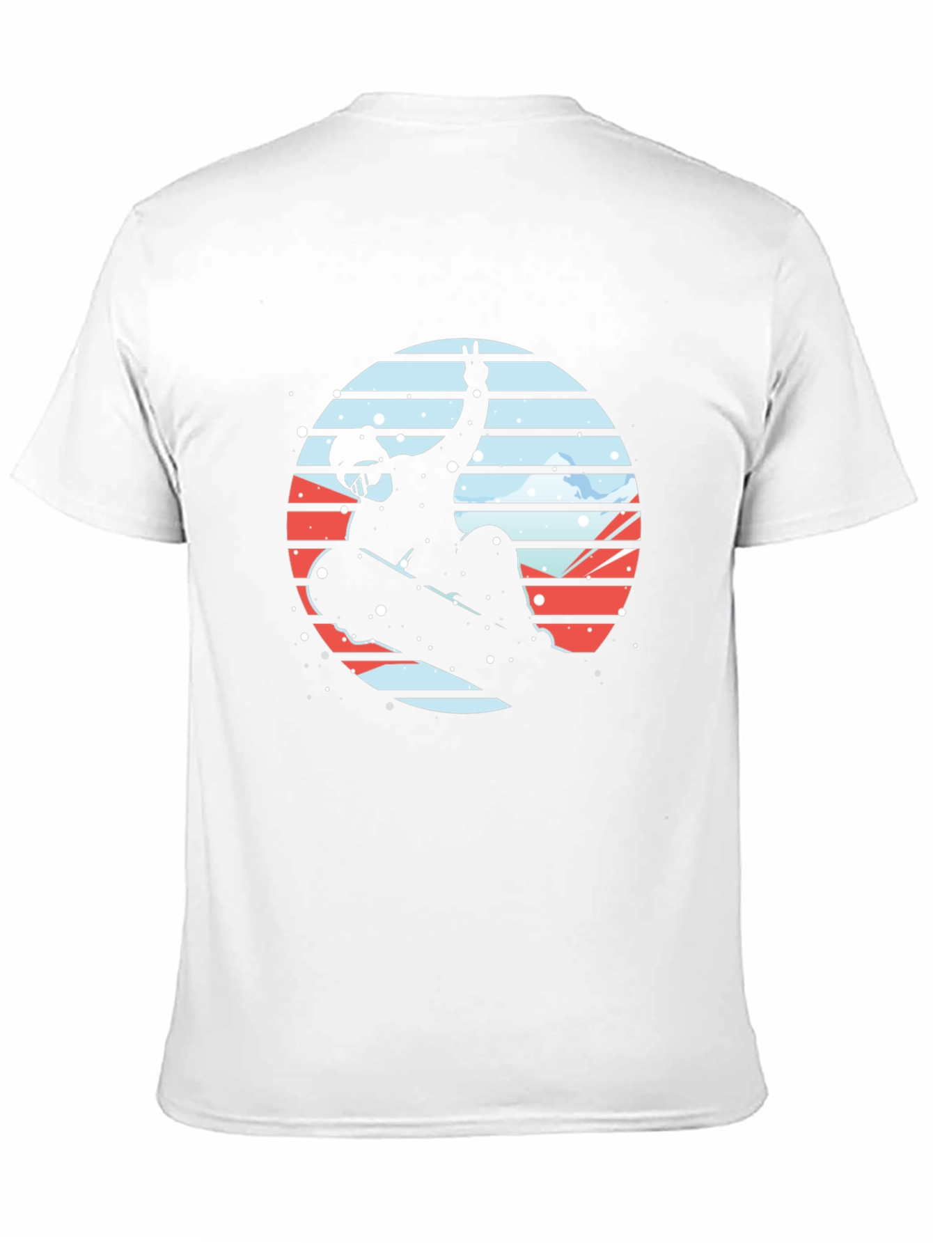 Black Snowboarder Silhouette Graphic Tee - Stylish & Unique Design view 11