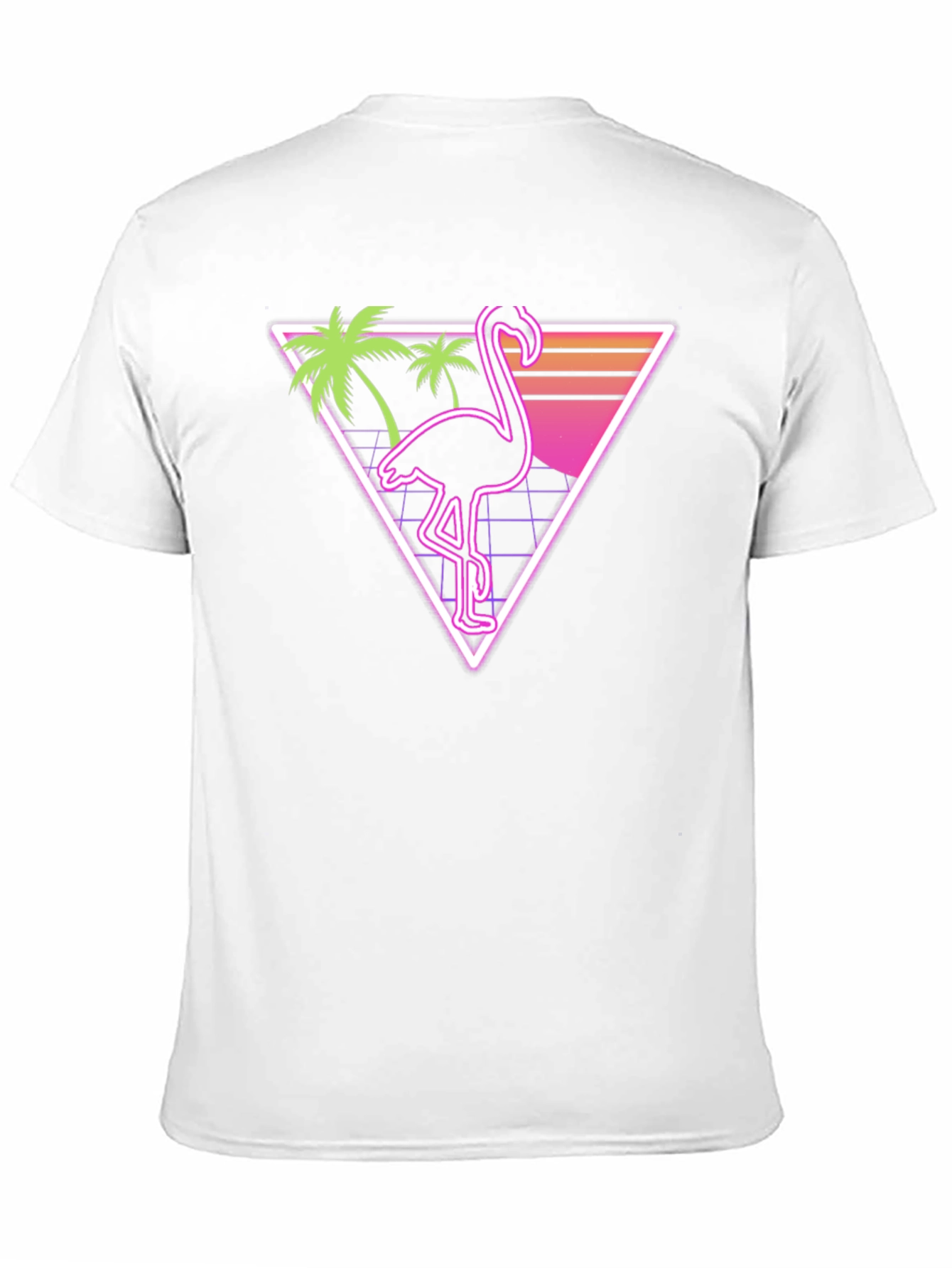 Black Retro Flamingo T-Shirt - Vaporwave Style view 11