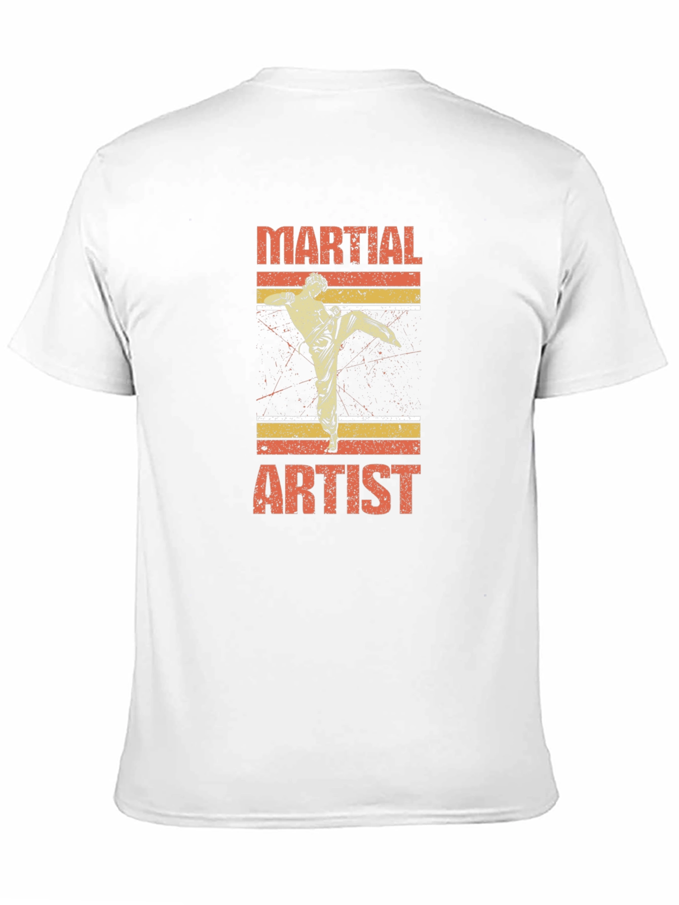 Black Martial Artist Graphic T-Shirt Retro Style view 11