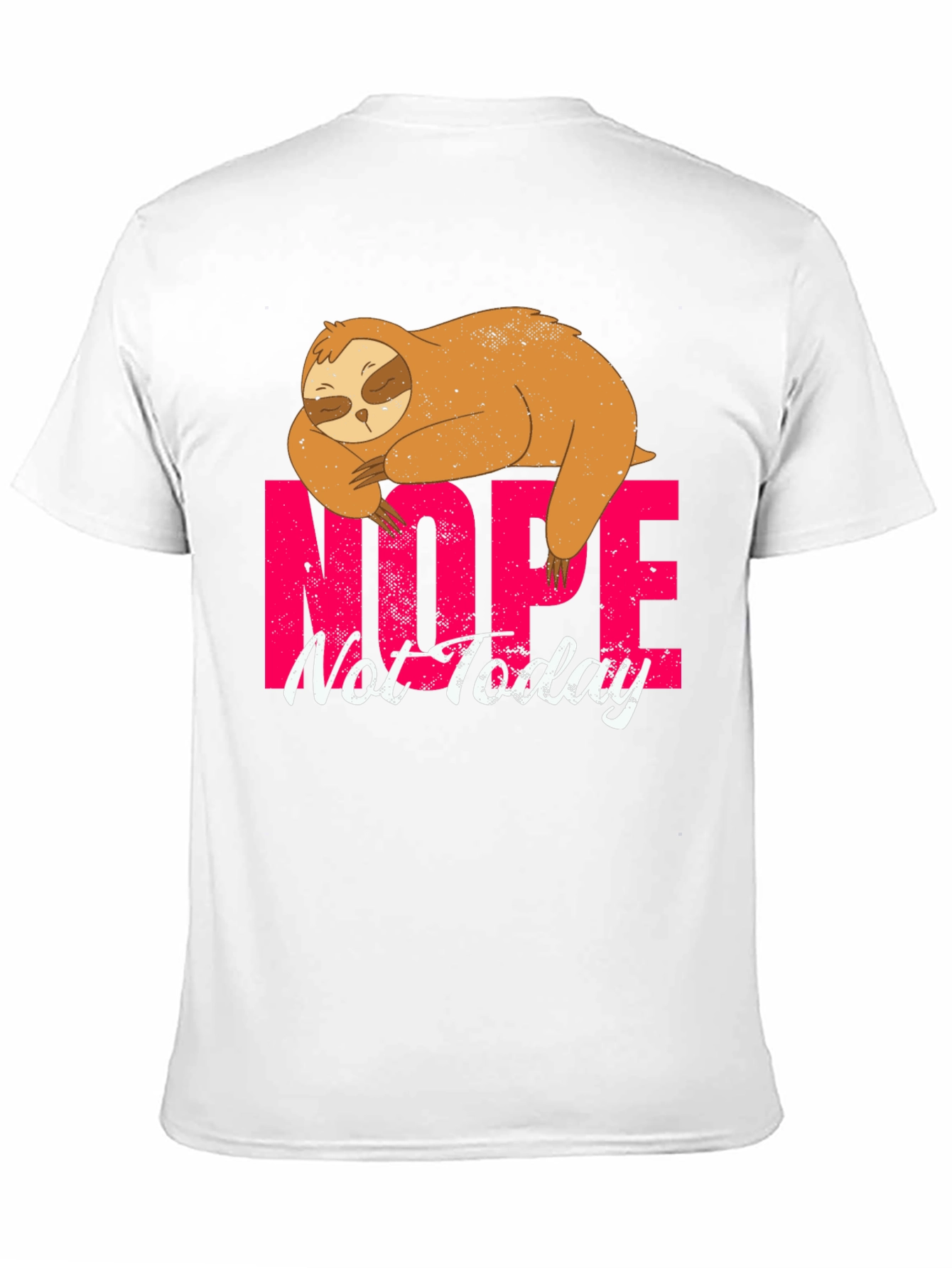 Black Nope Not Today Sloth Graphic Tee view 11