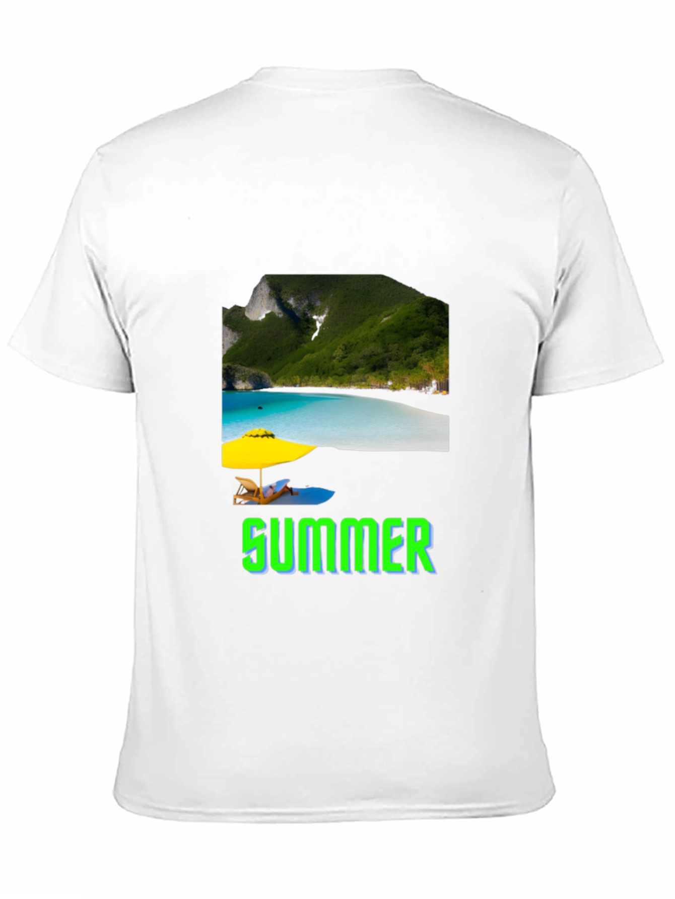 Black Summer Beach Graphic T-Shirt view 11