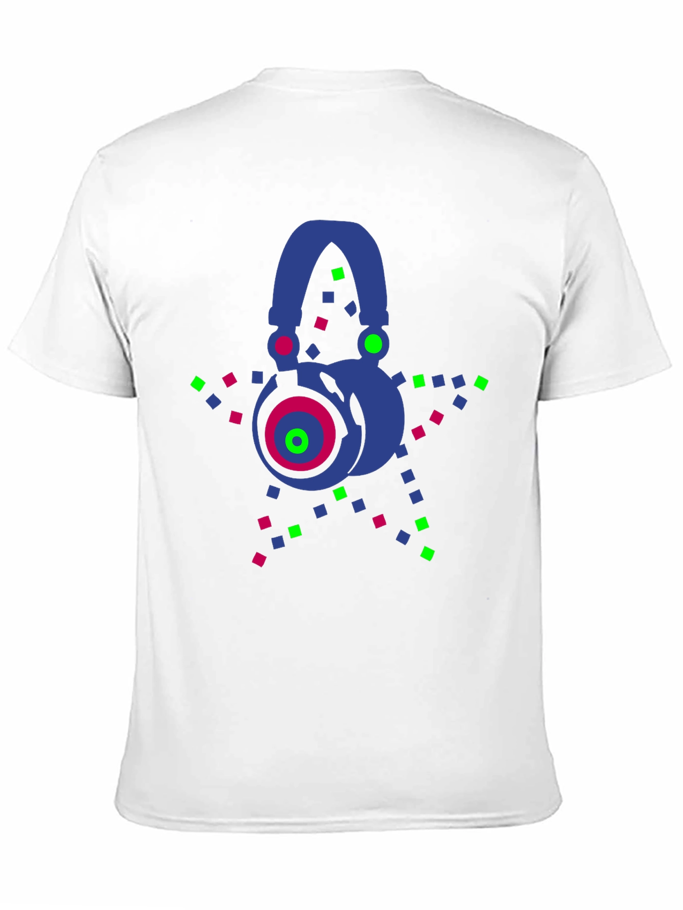 Black Neon Headphones Graphic Tee view 11