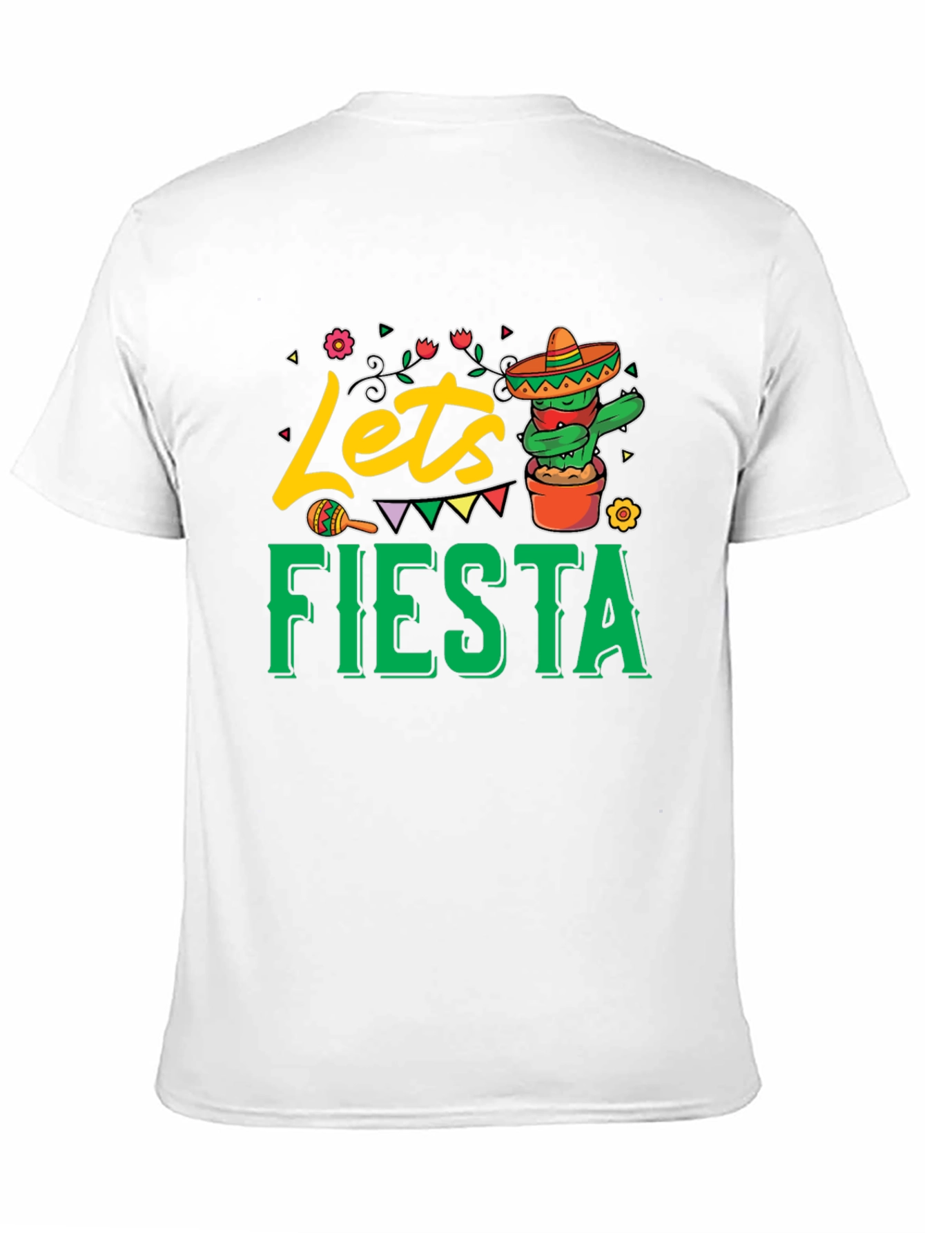 Black Let's Fiesta Black Graphic T-Shirt view 11