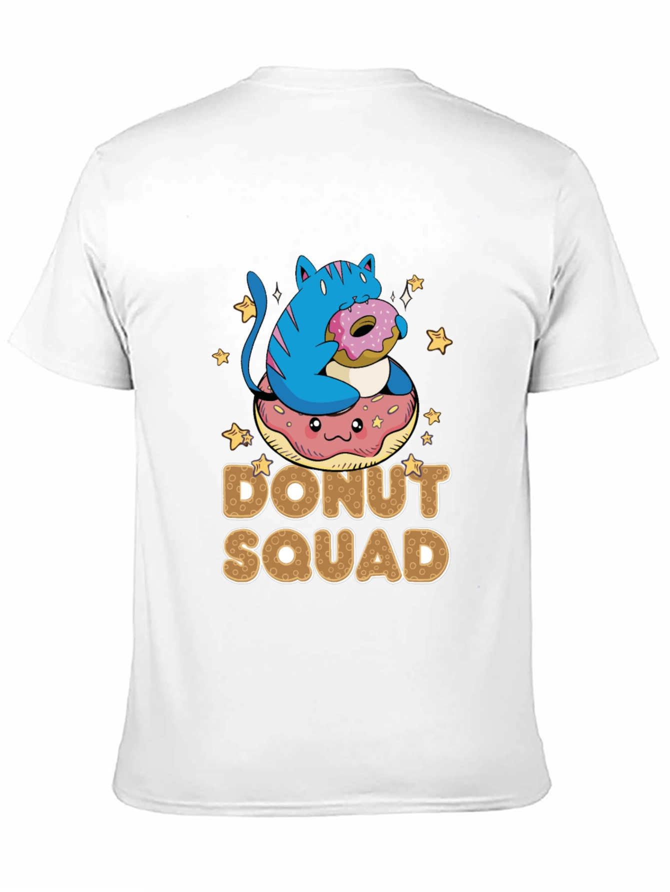 Black Donut Squad T-Shirt - Cat & Donut Graphic Tee view 11