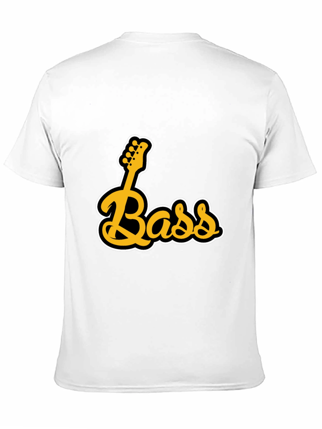 Black Bass Guitar Black Graphic T-Shirt view 11