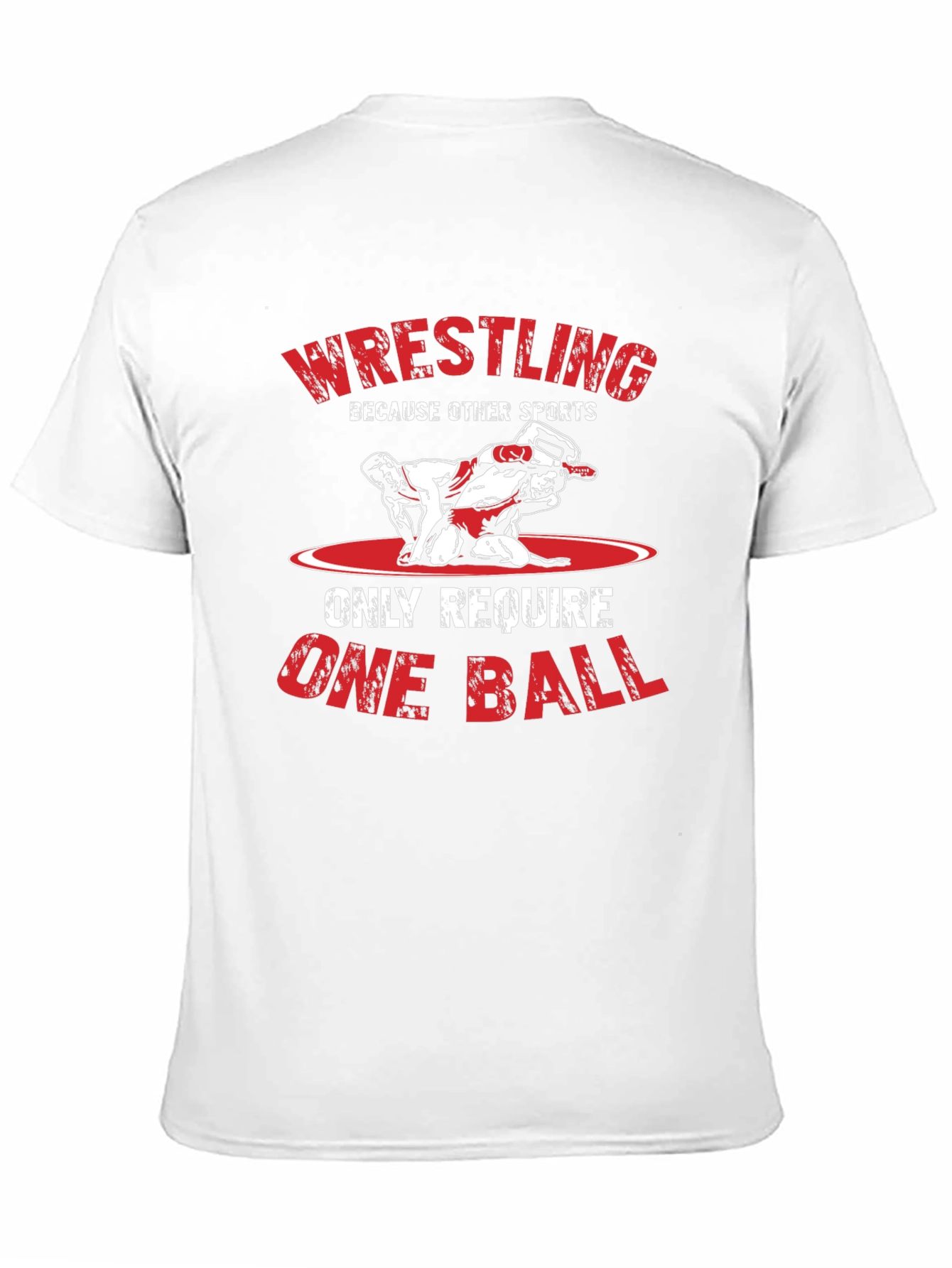 Black Wrestling Humor Graphic Tee - Only One Ball view 11