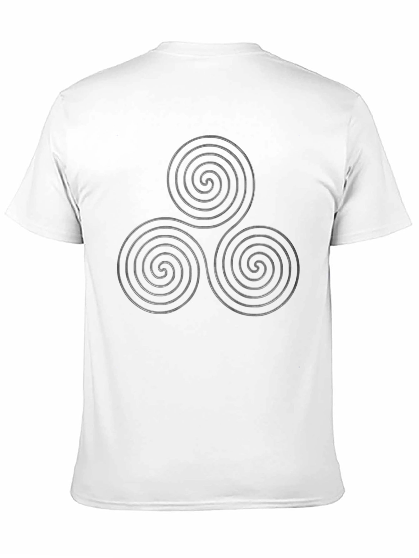 Black Triskele Graphic T-Shirt - Celtic Knot Design view 11