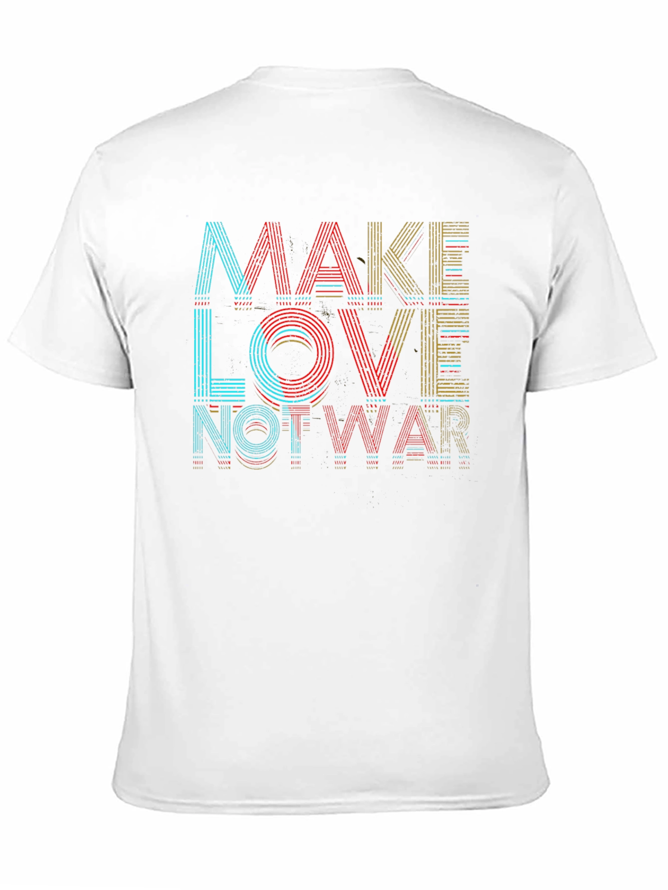 Black Make Love Not War Graphic T-Shirt - Black view 11