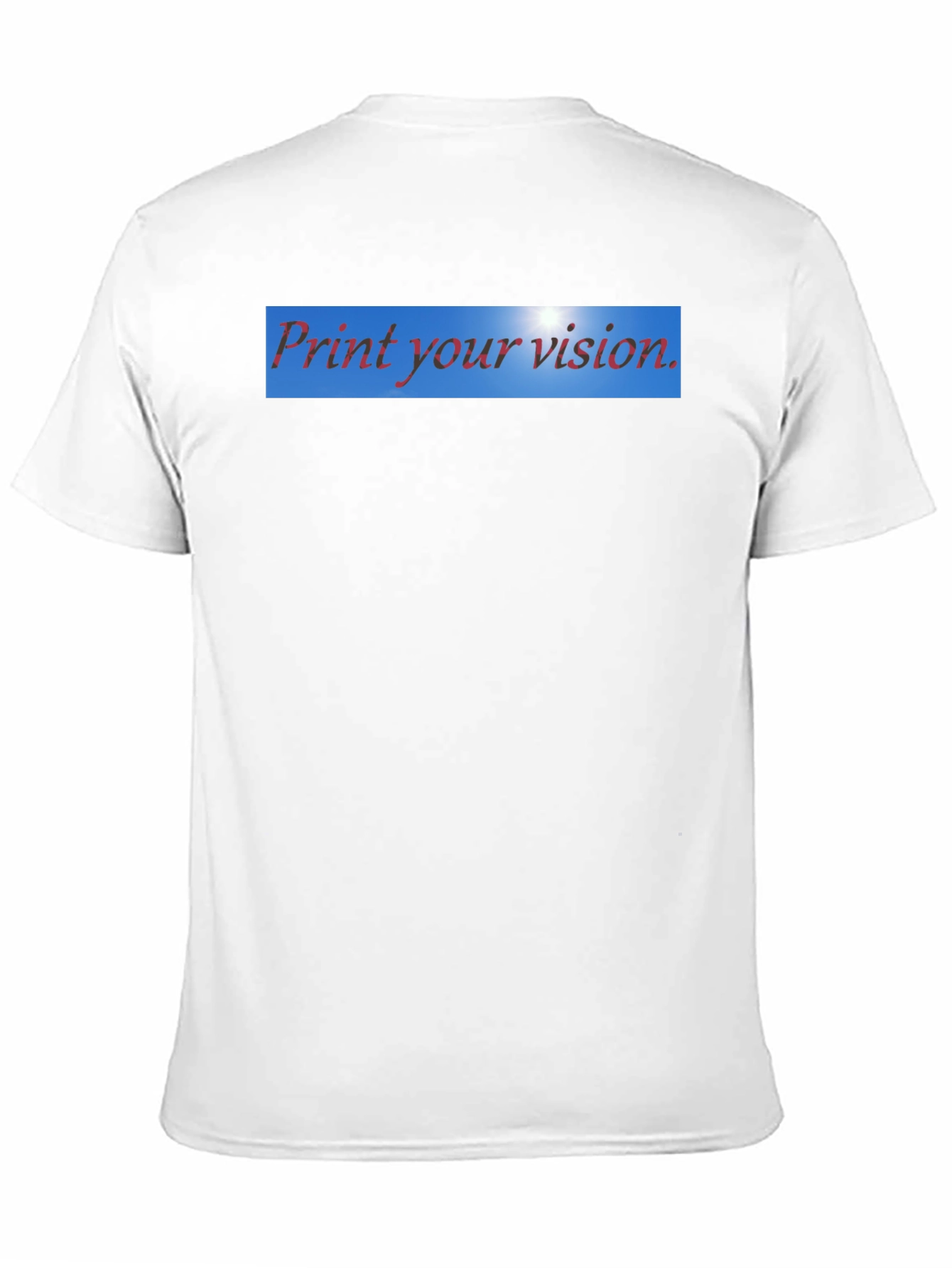 Black Print Your Vision Men's Black T-Shirt view 11