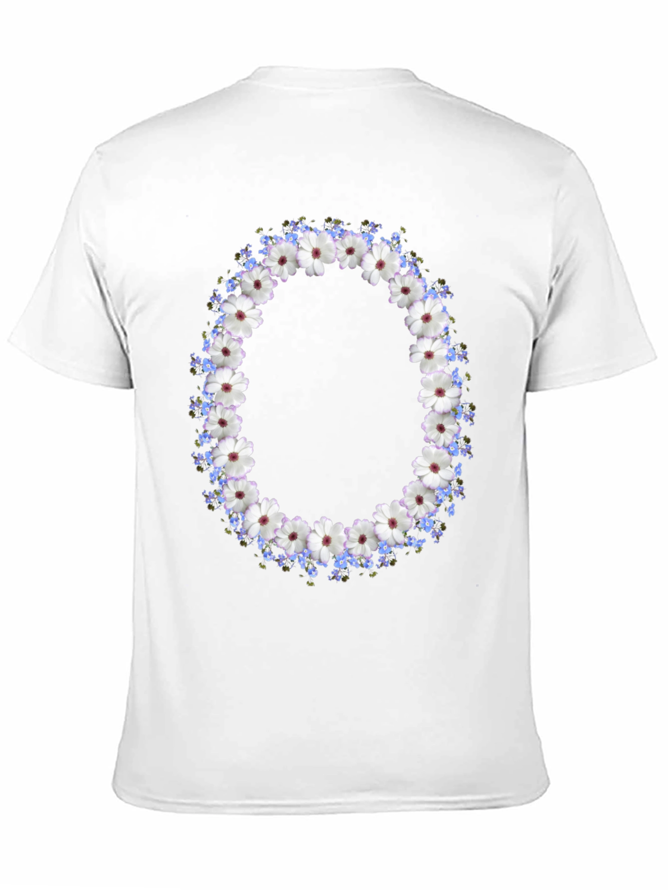 Black Floral Wreath Graphic Black T-Shirt view 11