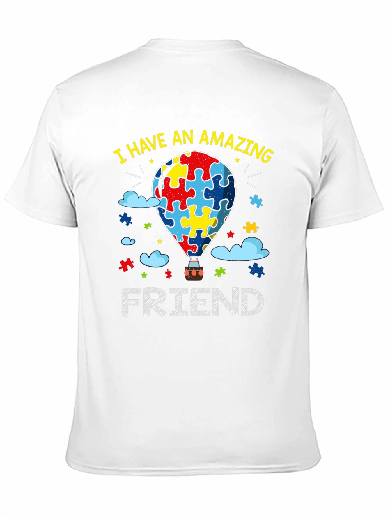 Black Amazing Friend Autism Awareness T-Shirt view 11