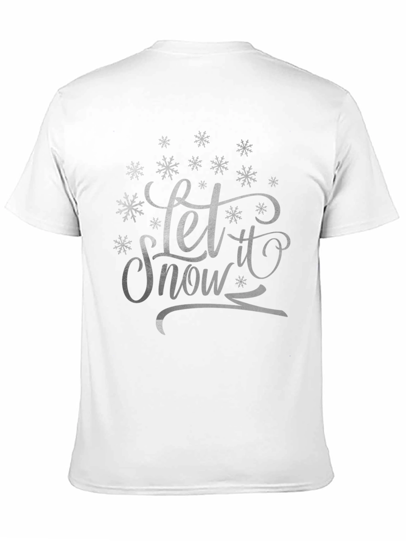 Black Let It Snow Graphic Tee - Winter Holiday Shirt view 11