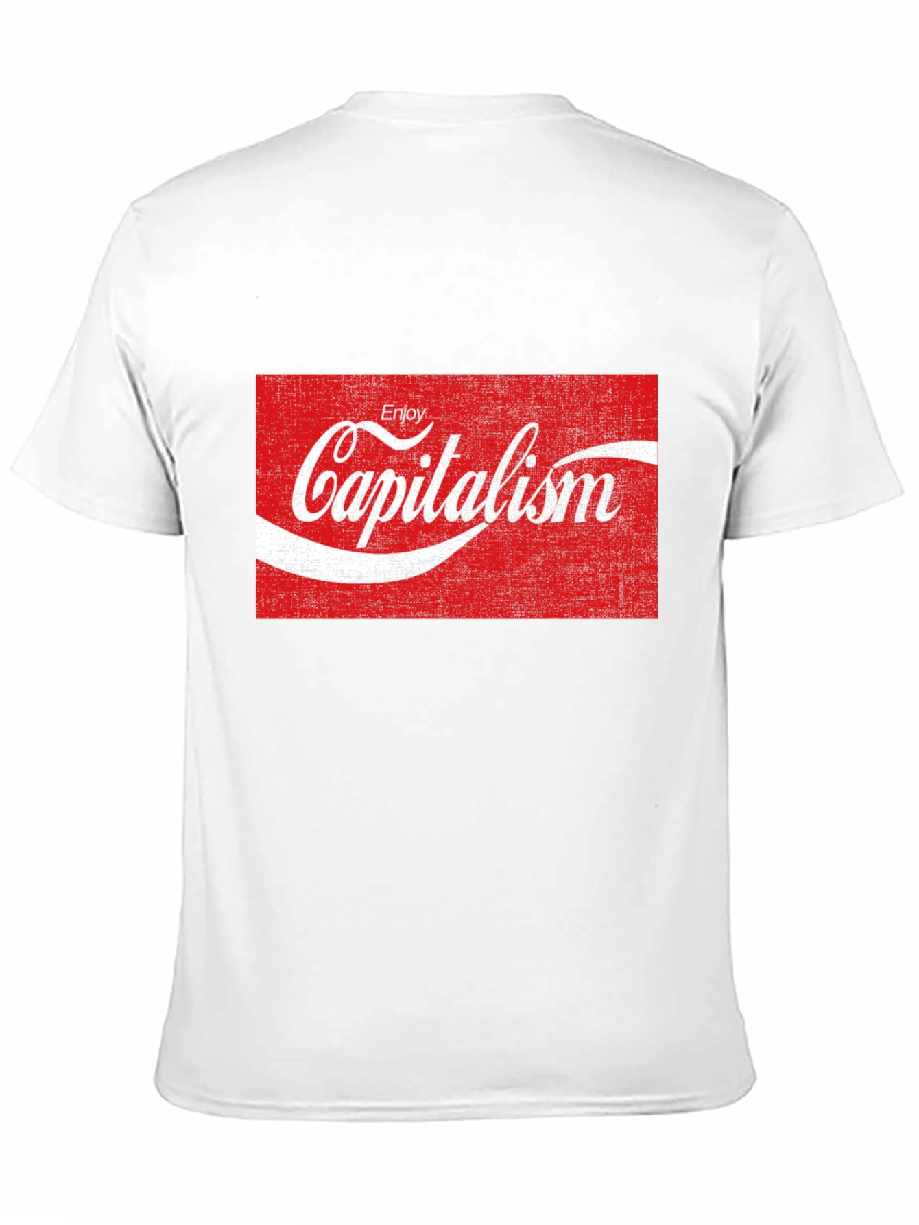 Black Enjoy Capitalism T-Shirt - Novelty Graphic Tee view 11