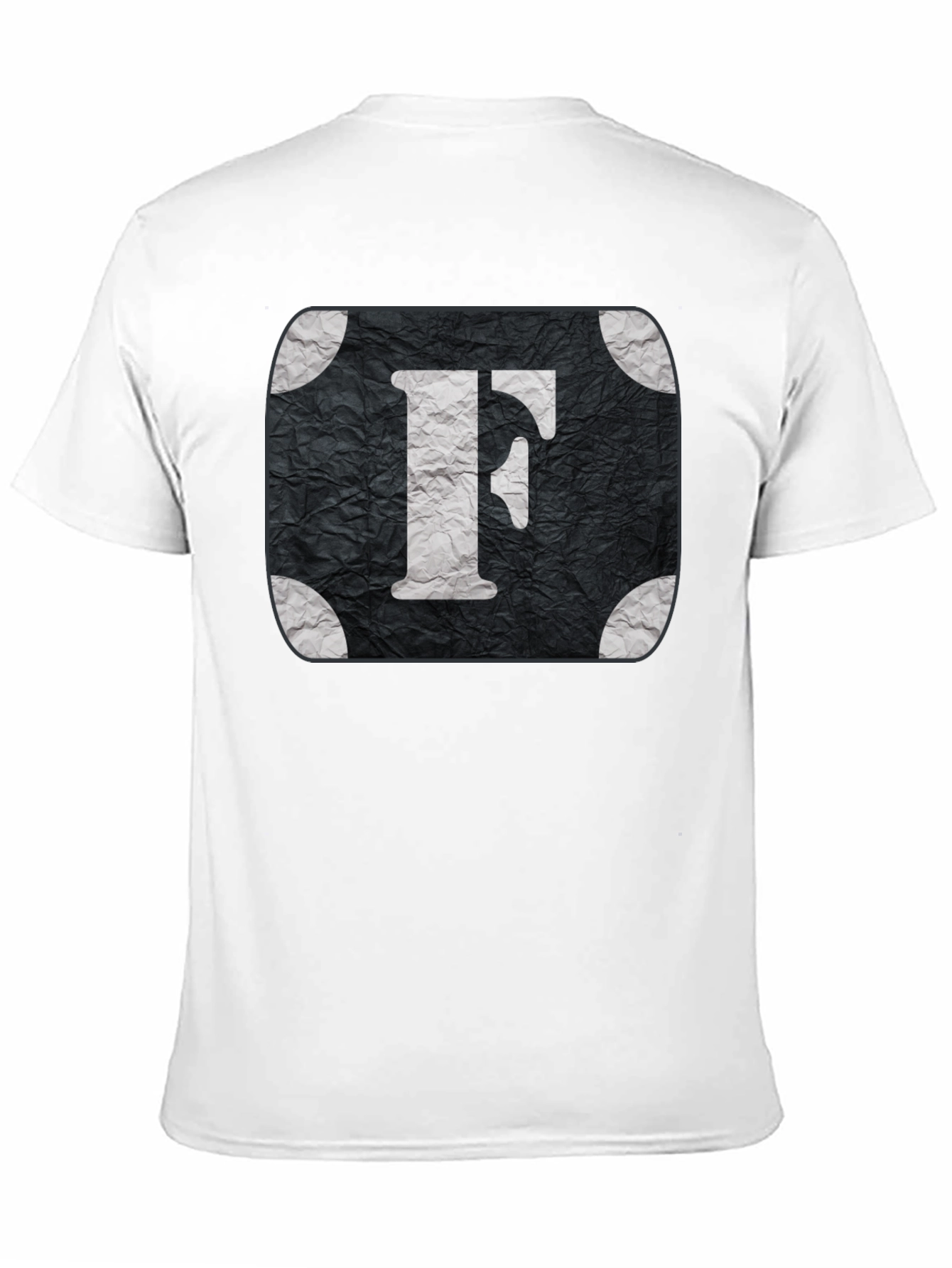 Black Letter F Graphic Tee - Black Cotton Blend view 11