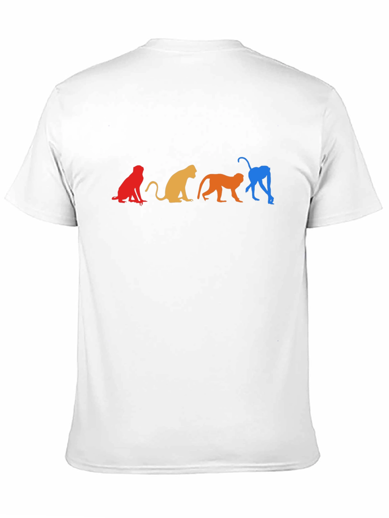 Black Colorful Monkey Silhouette Graphic Tee - Black view 11