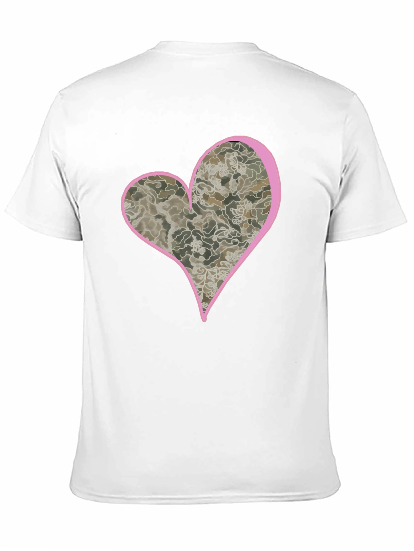 Black Heart Camo Tee - Unique Graphic T-Shirt view 11